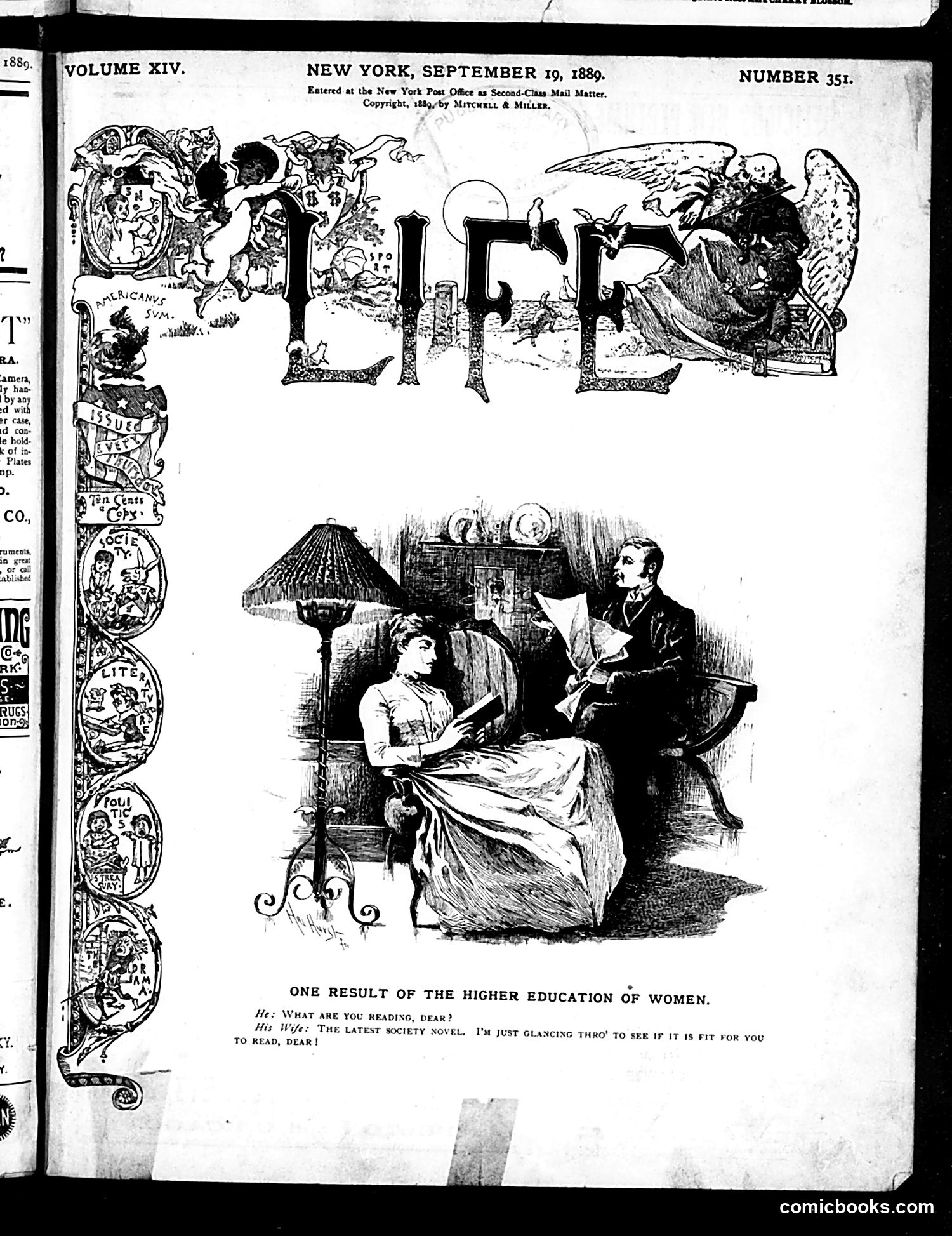 Life — September 19, 1889 — page 1 of 18