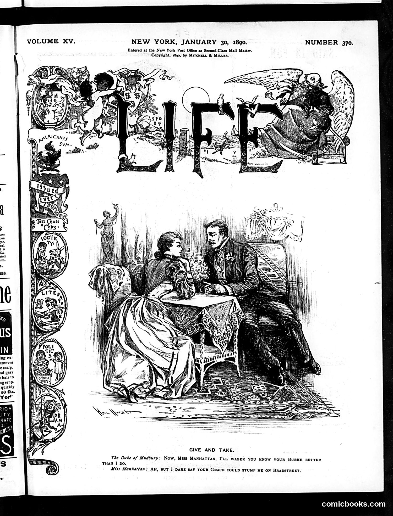 Life — January 30, 1890 — page 1 of 16