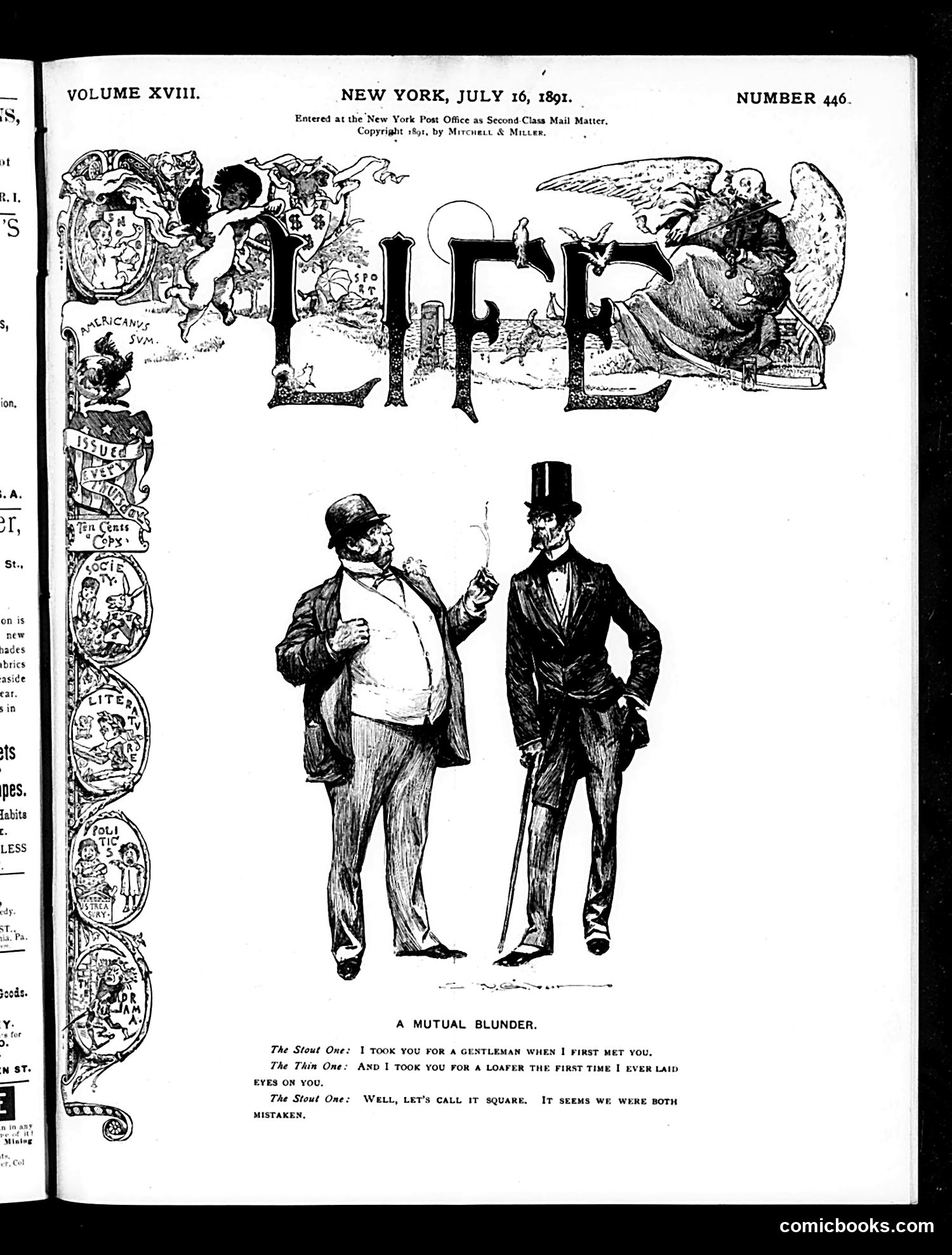 Life — July 16, 1891 — page 1 of 16
