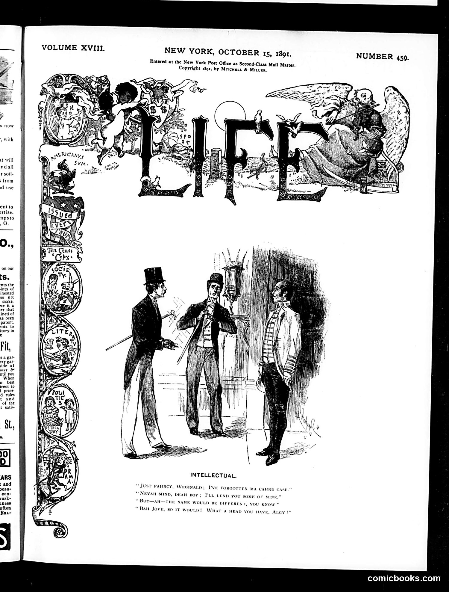 Life — October 15, 1891 — page 1 of 16