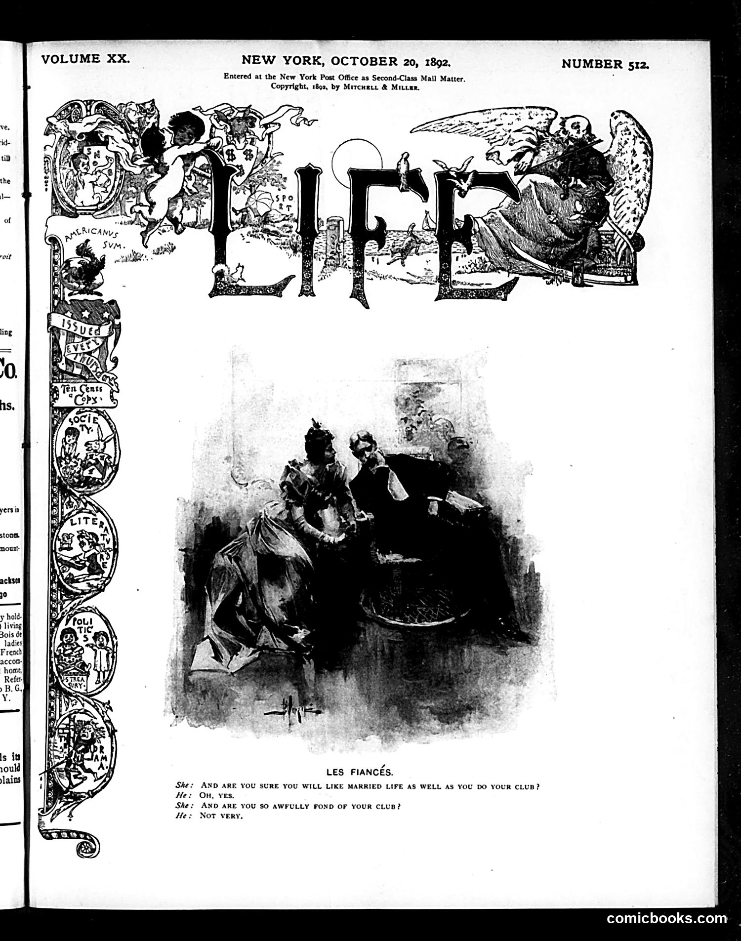 Life — October 20, 1892 — page 1 of 16