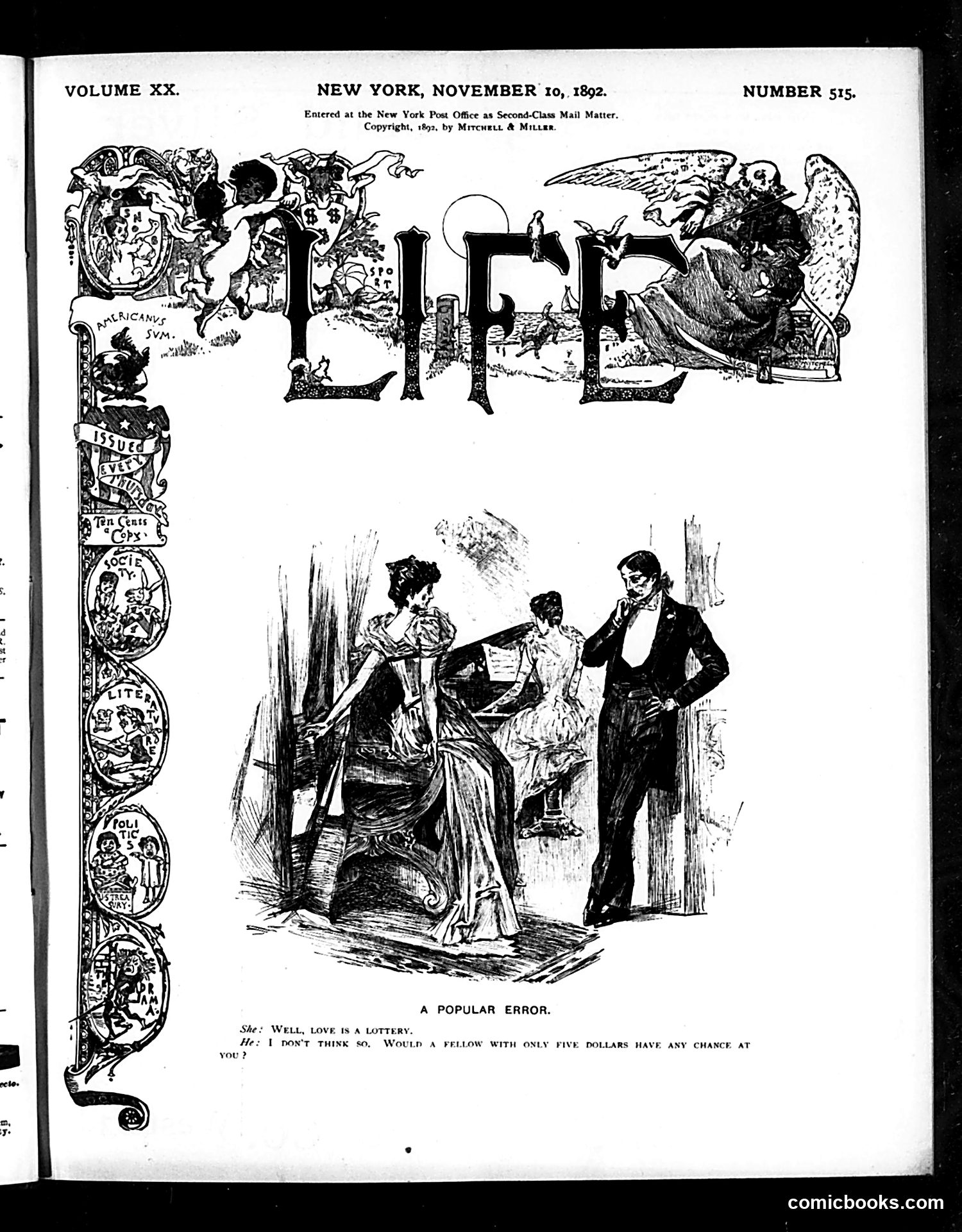 Life — November 10, 1892 — page 1 of 16