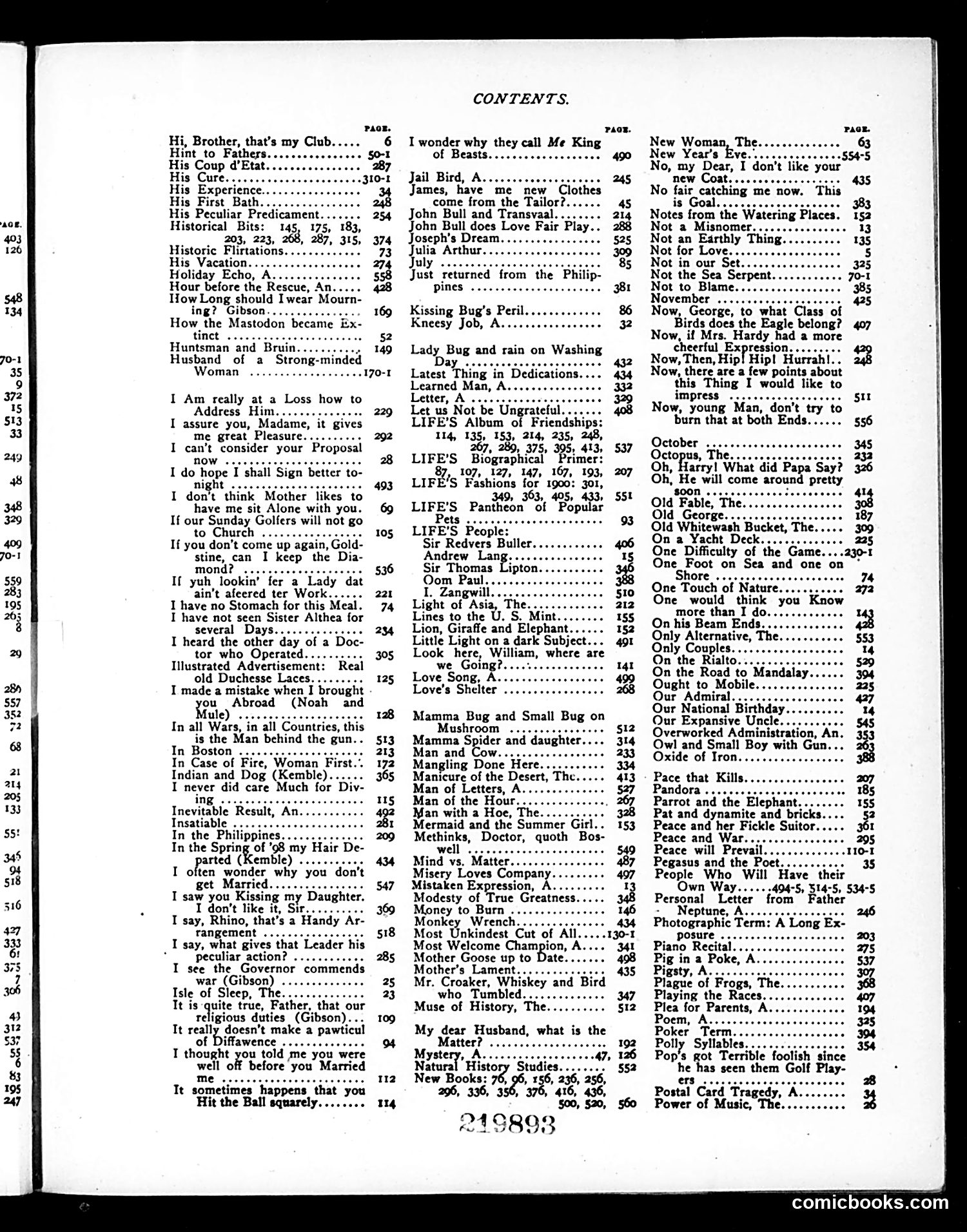 Life — 1899 — page 1 of 3