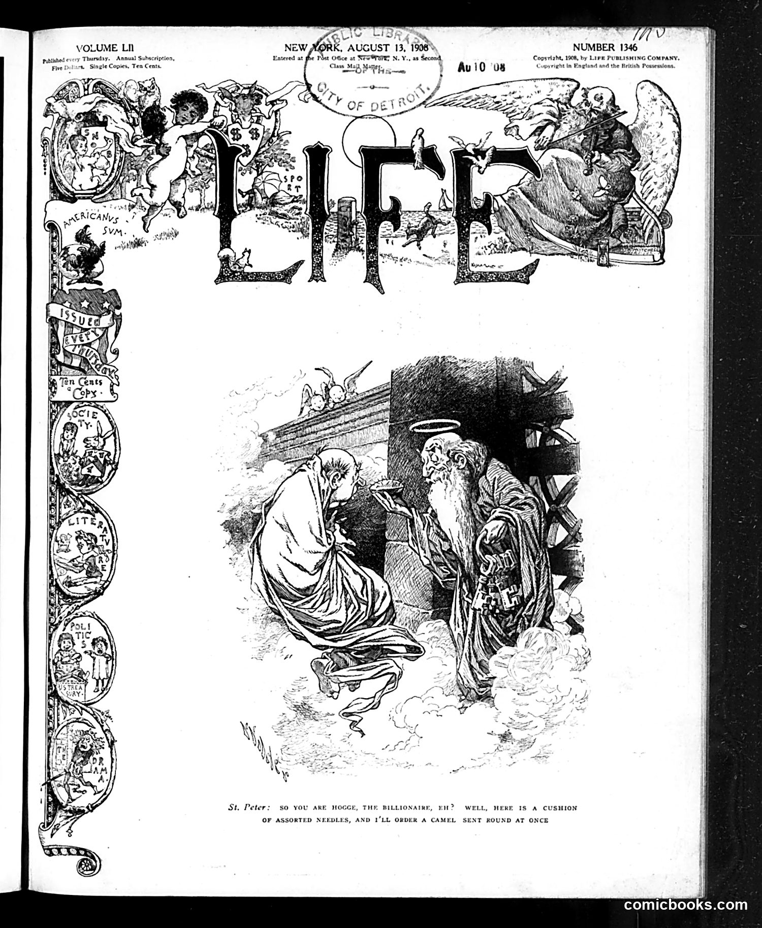 Life — August 13, 1908 — page 1 of 20