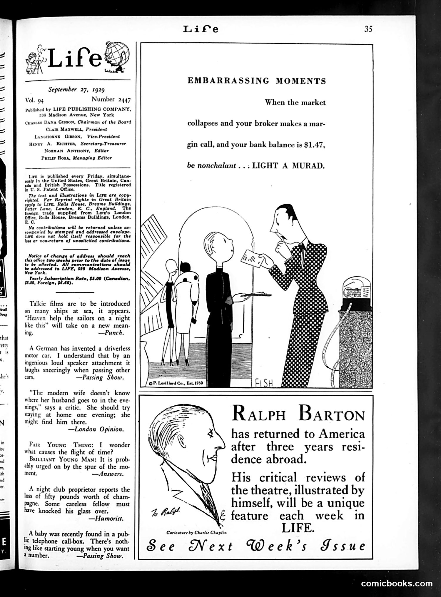 Life — September 27, 1929 — page 37 of 37