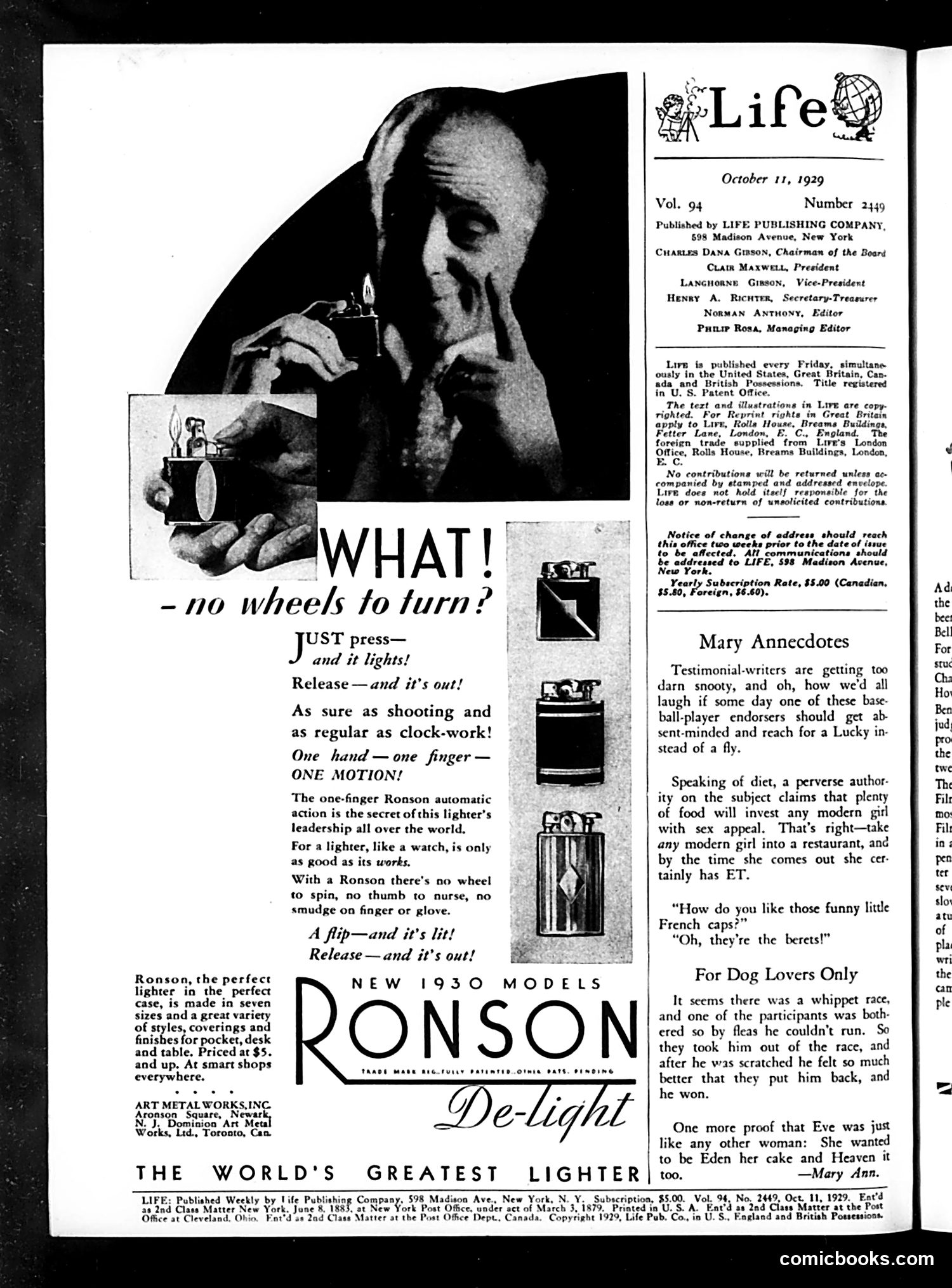 Life — October 11, 1929 — page 4 of 49