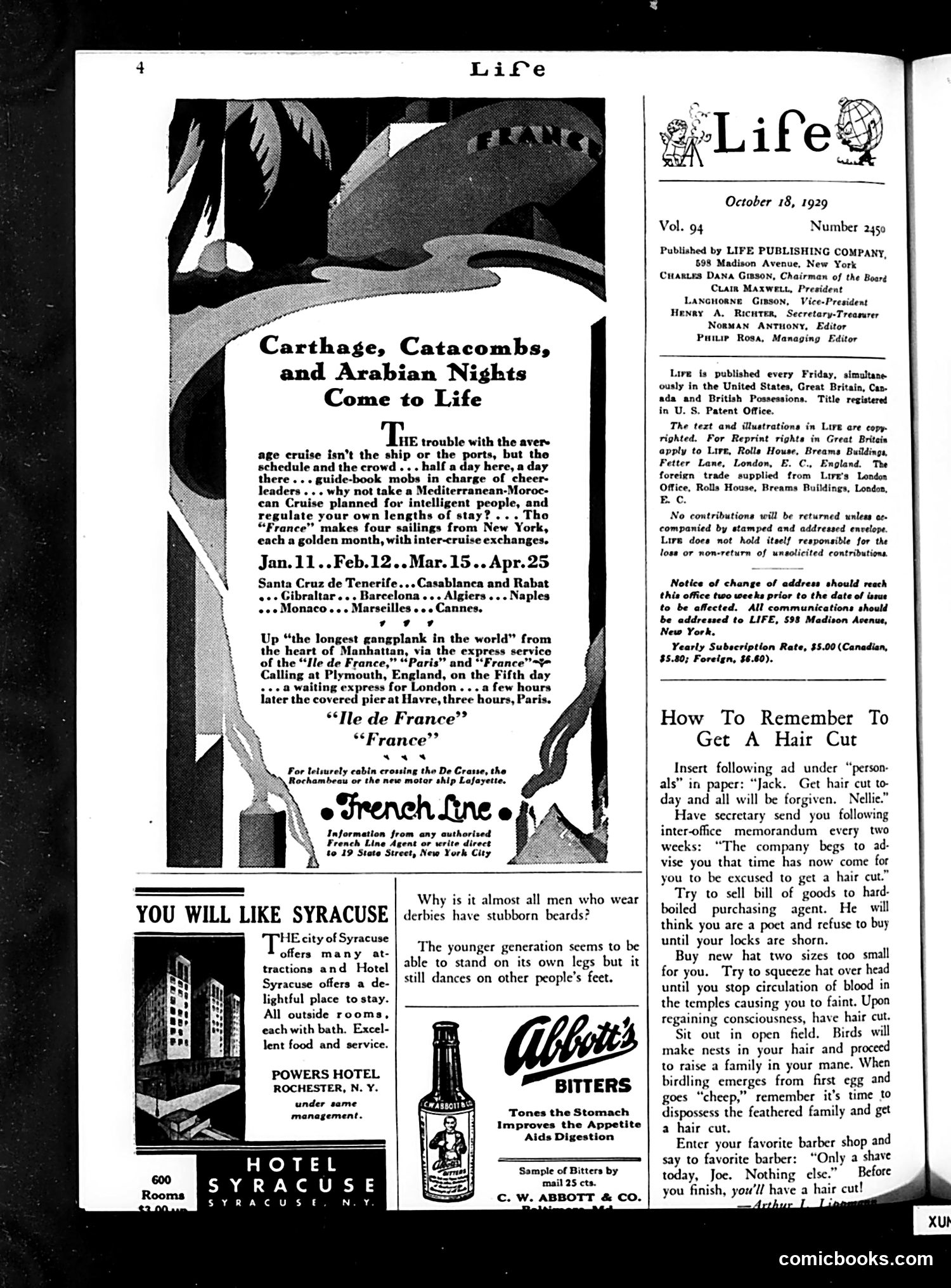 Life — October 18, 1929 — page 6 of 50