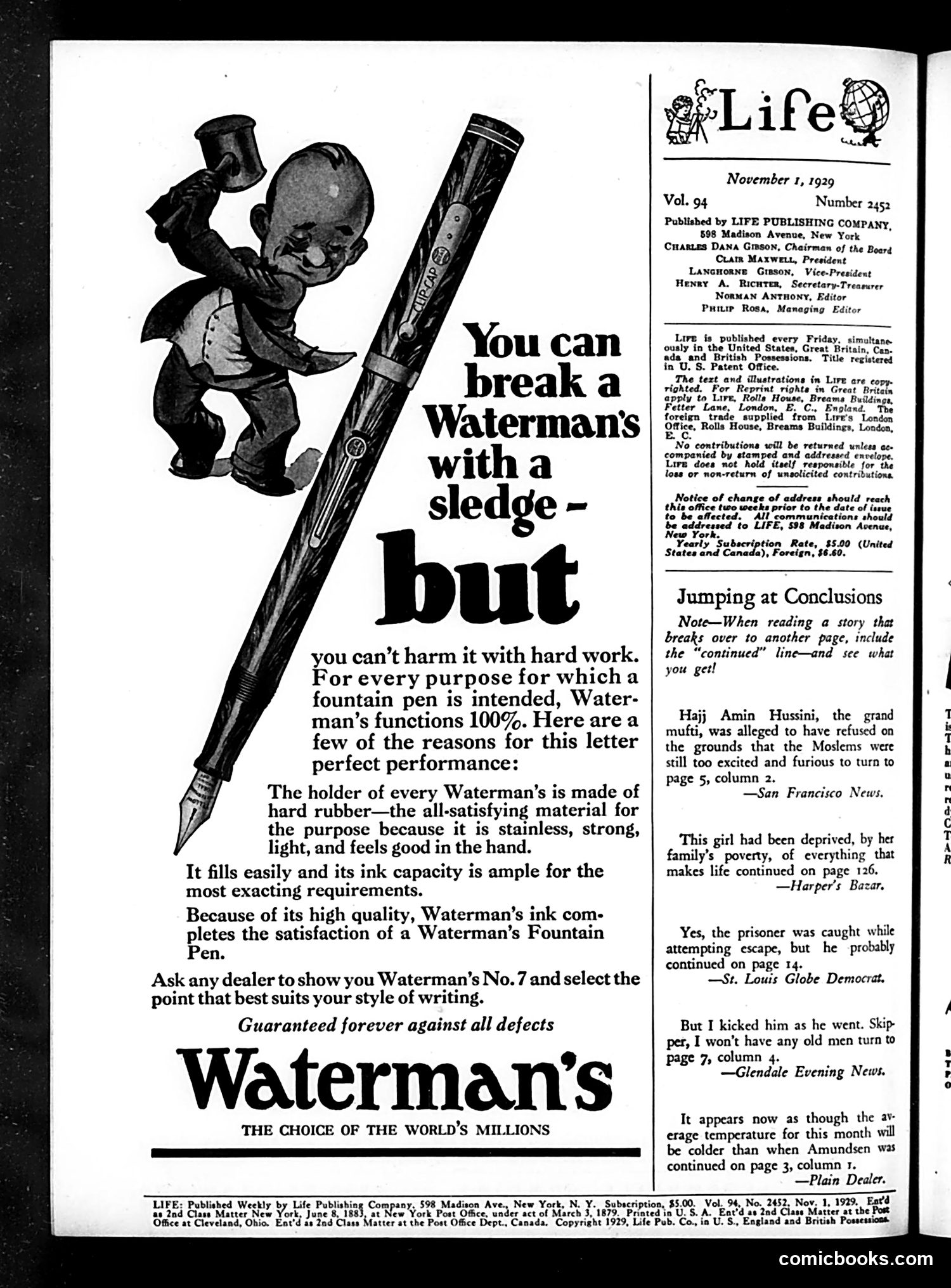 Life — November 1, 1929 — page 4 of 40