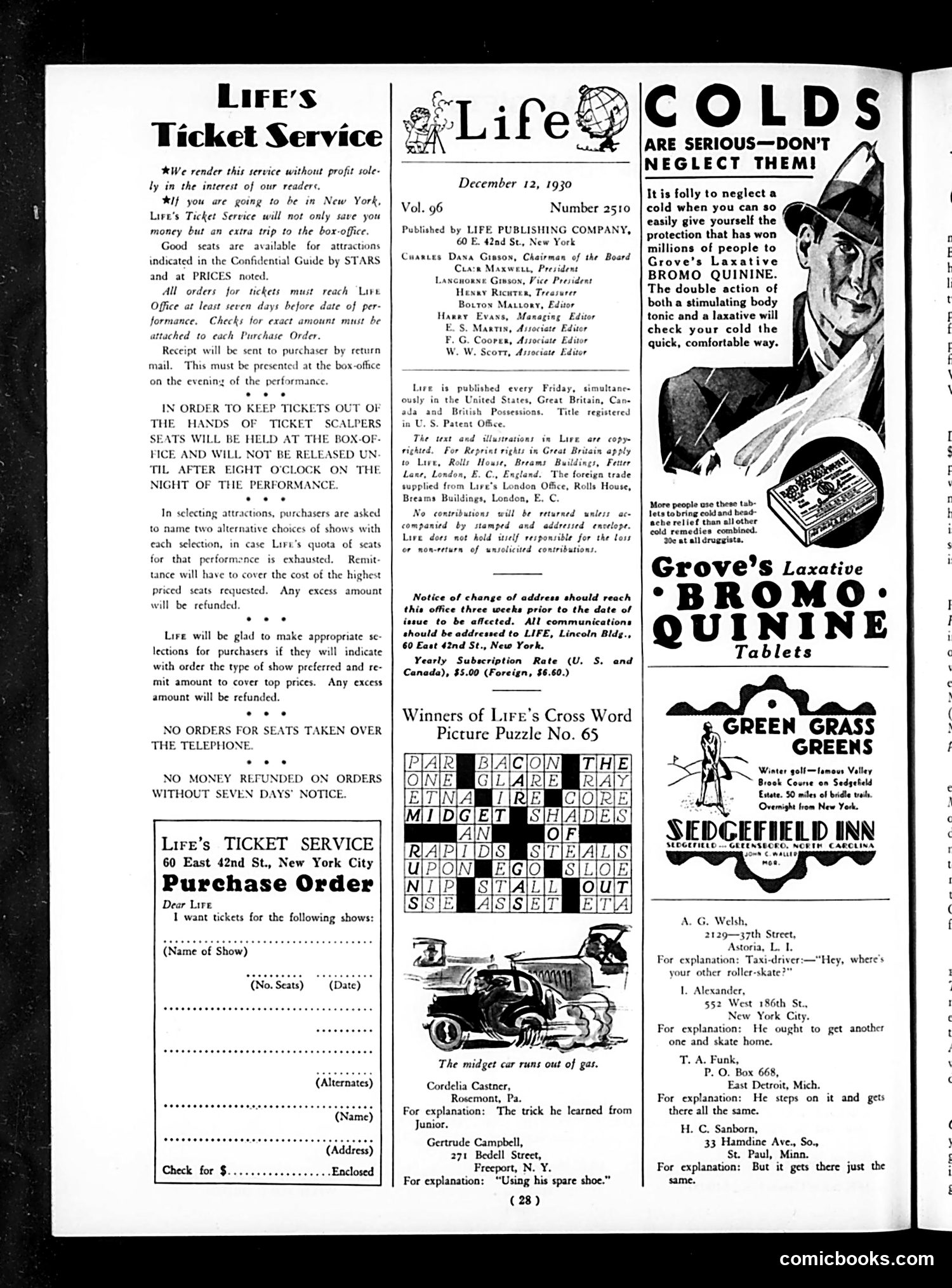 Life — December 12, 1930 — page 30 of 36