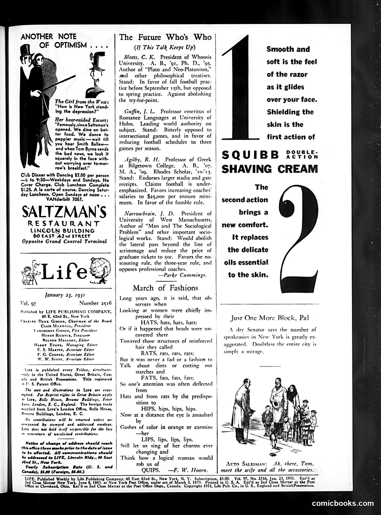 Life — January 23, 1931 — page 3 of 36