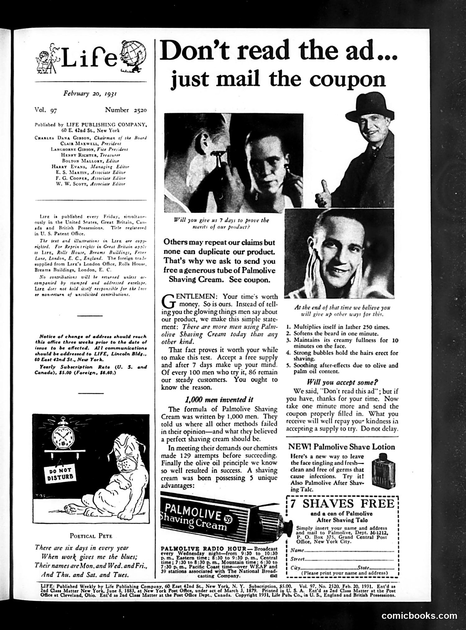 Life — February 20, 1931 — page 3 of 36