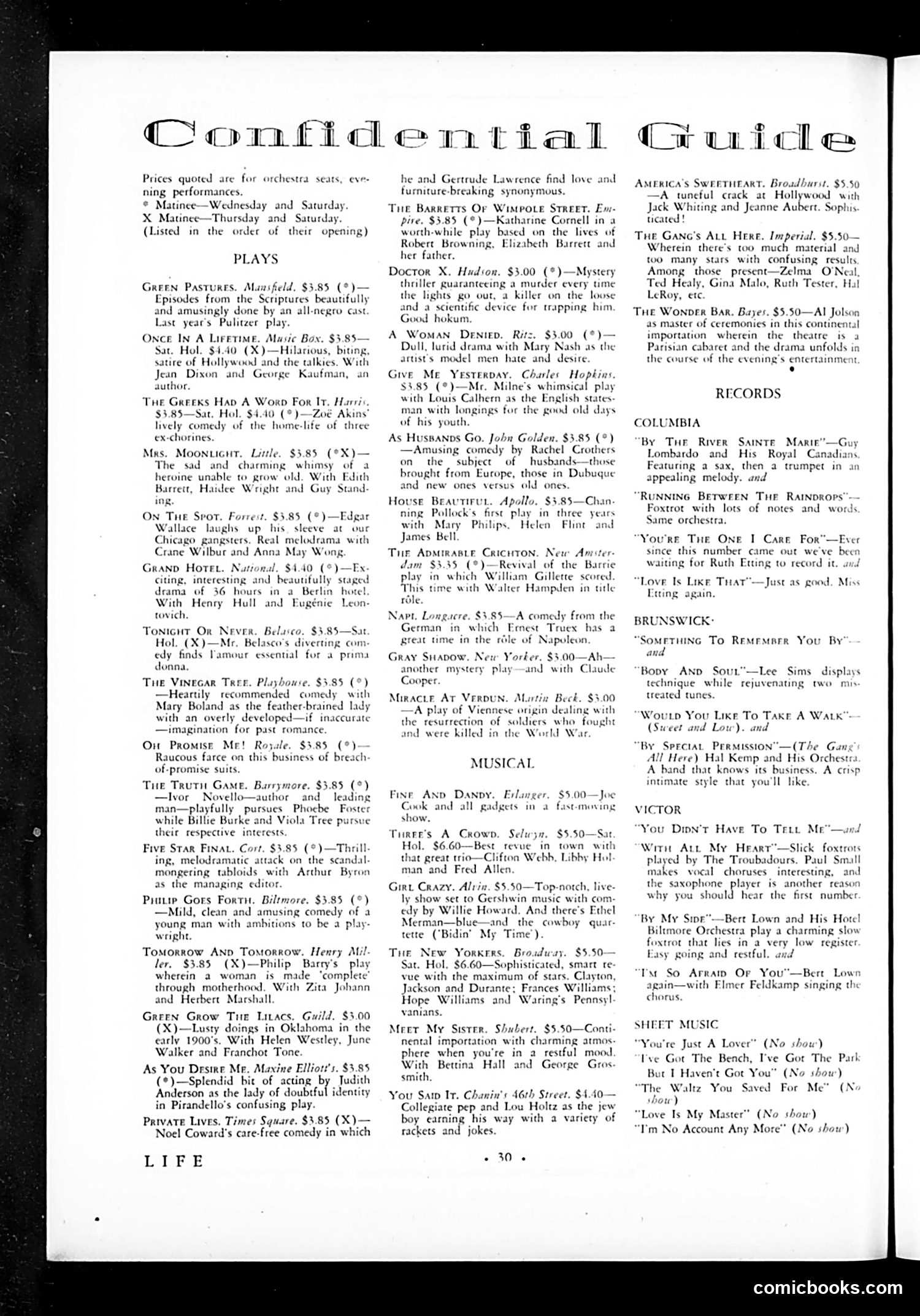 Life — March 27, 1931 — page 32 of 36