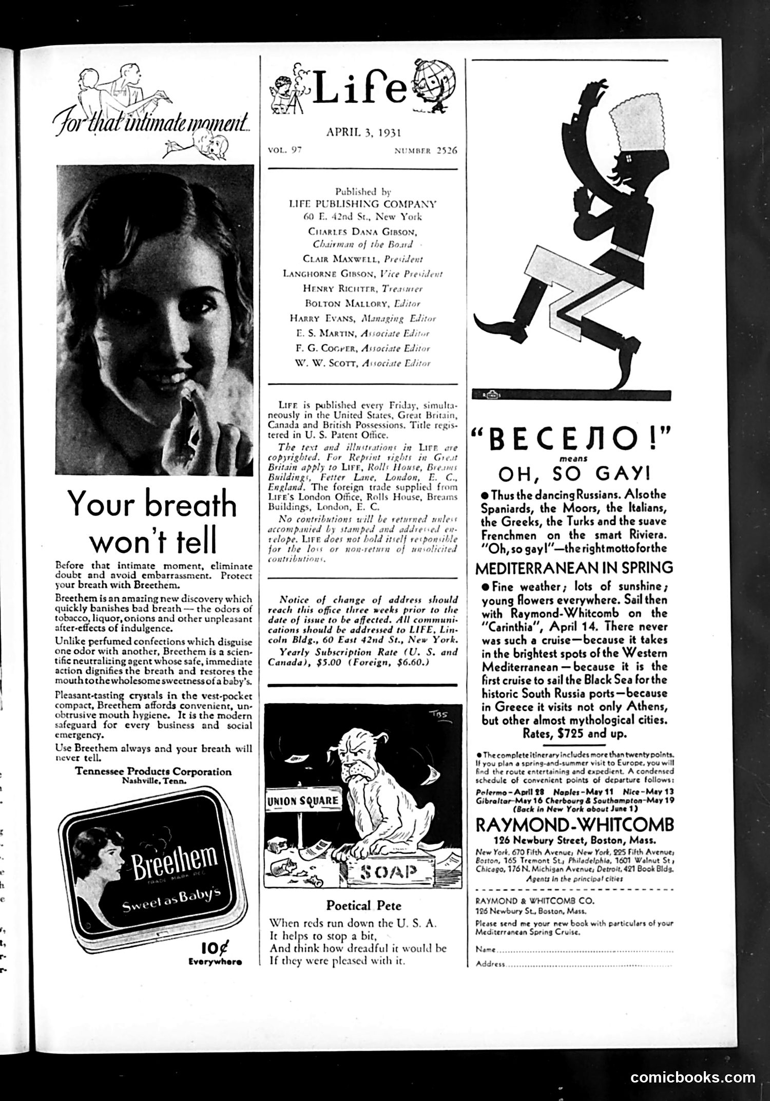 Life — April 3, 1931 — page 3 of 36