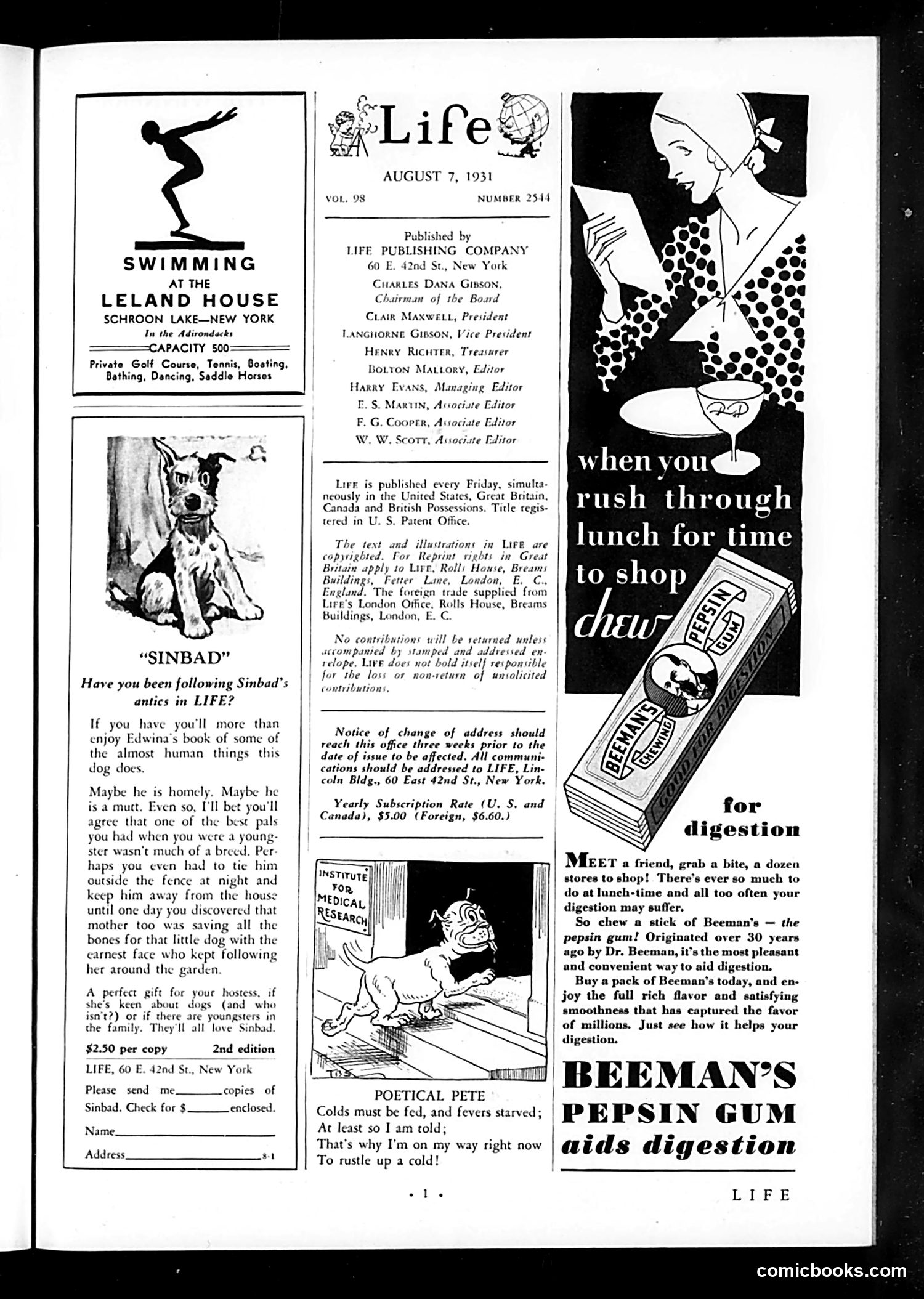 Life — August 7, 1931 — page 3 of 37