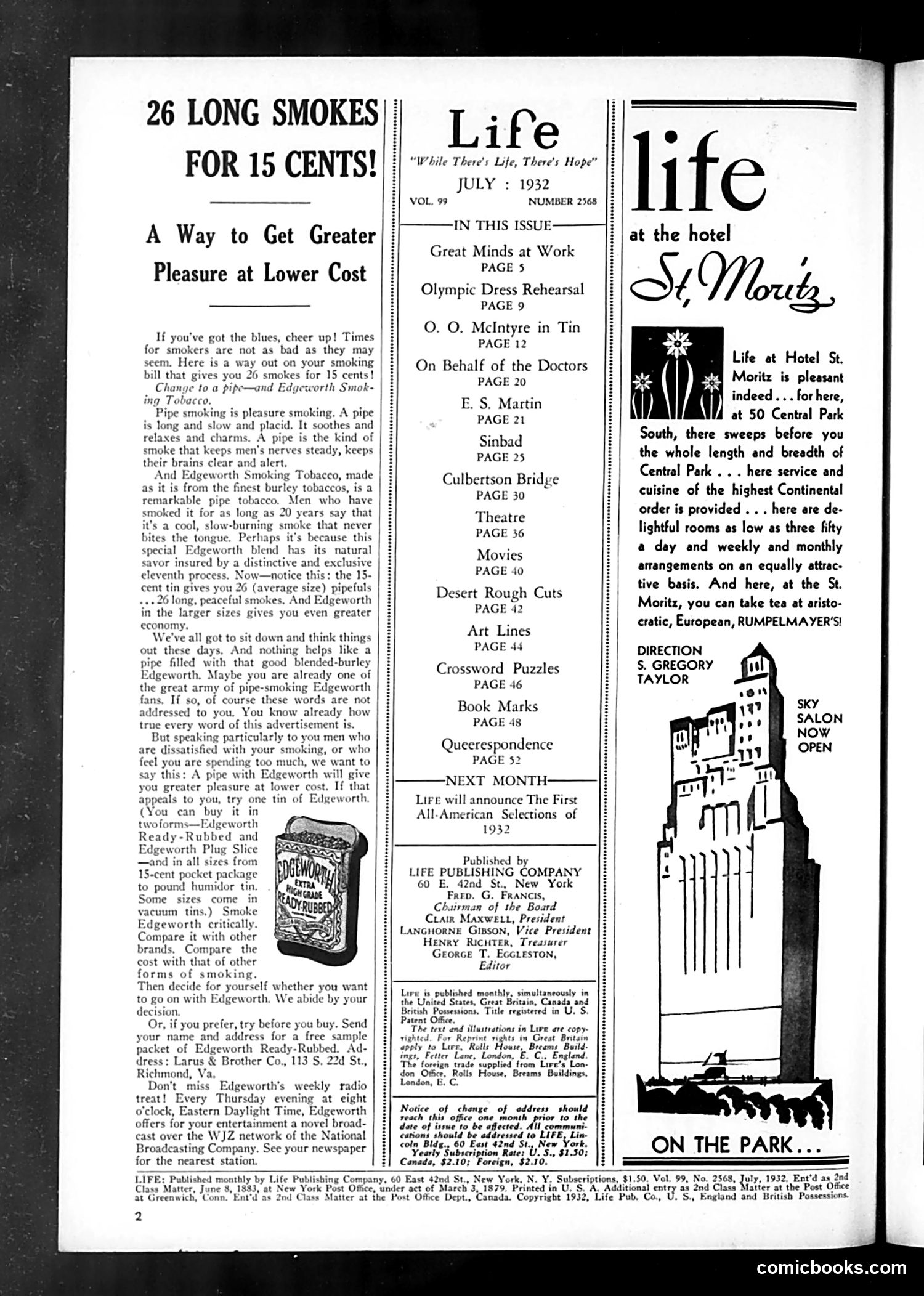 Life — July 1932 — page 4 of 56