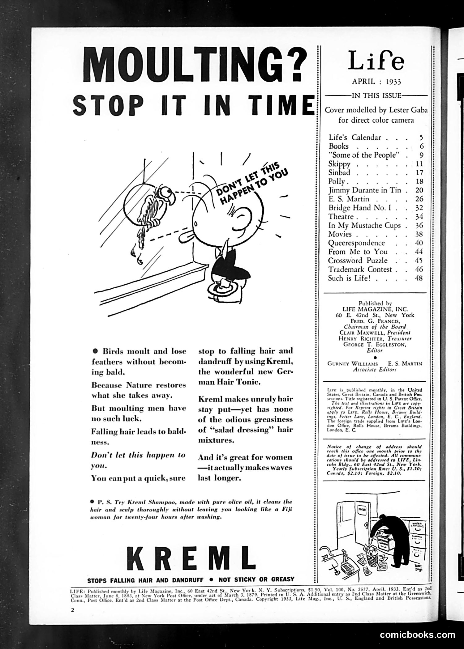 Life — April 1933 — page 4 of 53