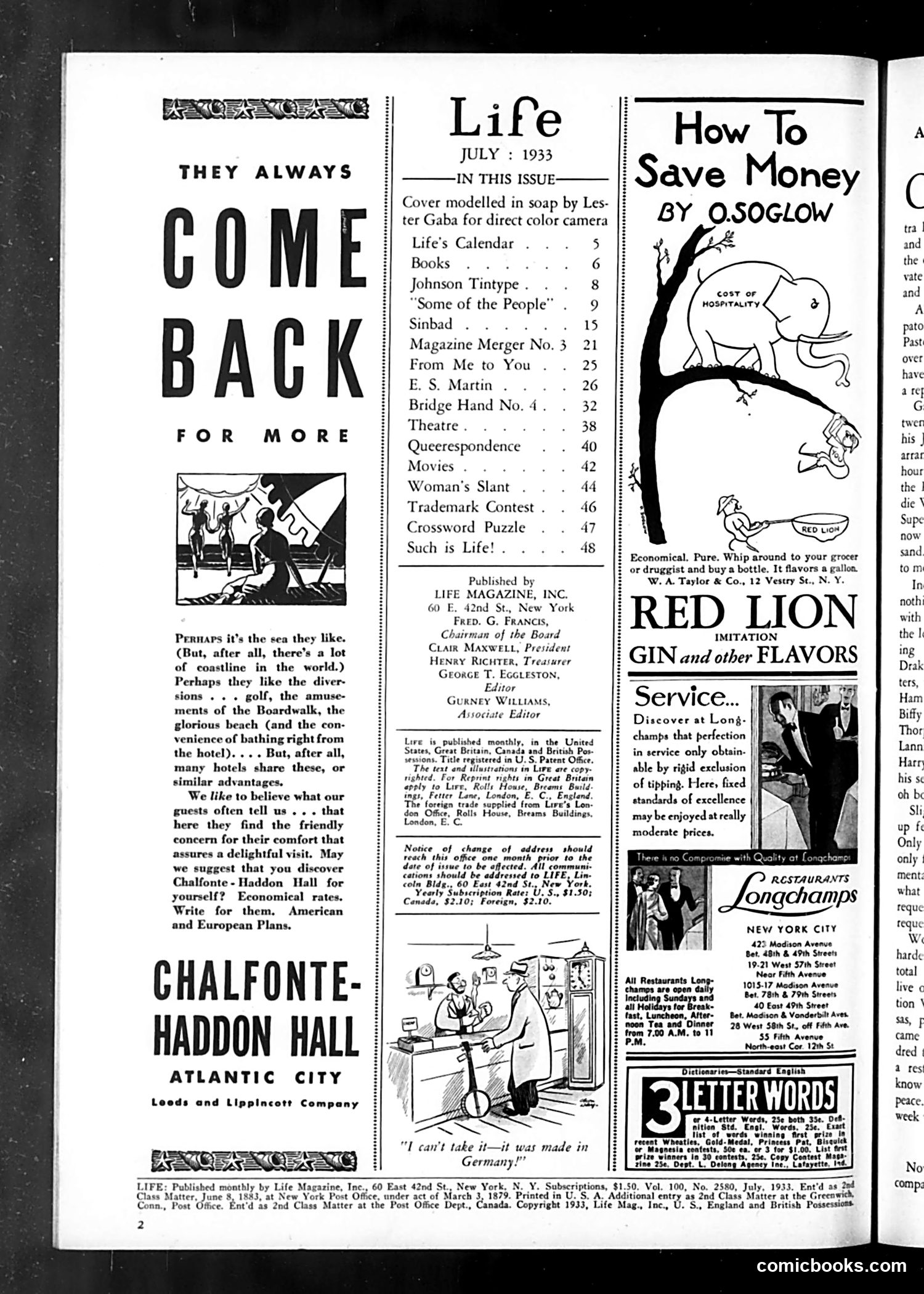 Life — July 1933 — page 4 of 51