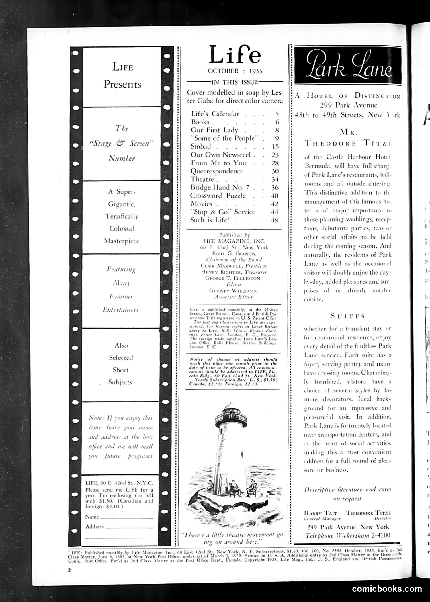Life — October 1933 — page 4 of 51