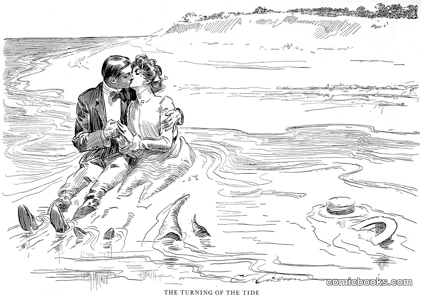 Charles Dana Gibson, "The Turning of the Tide" (1900)