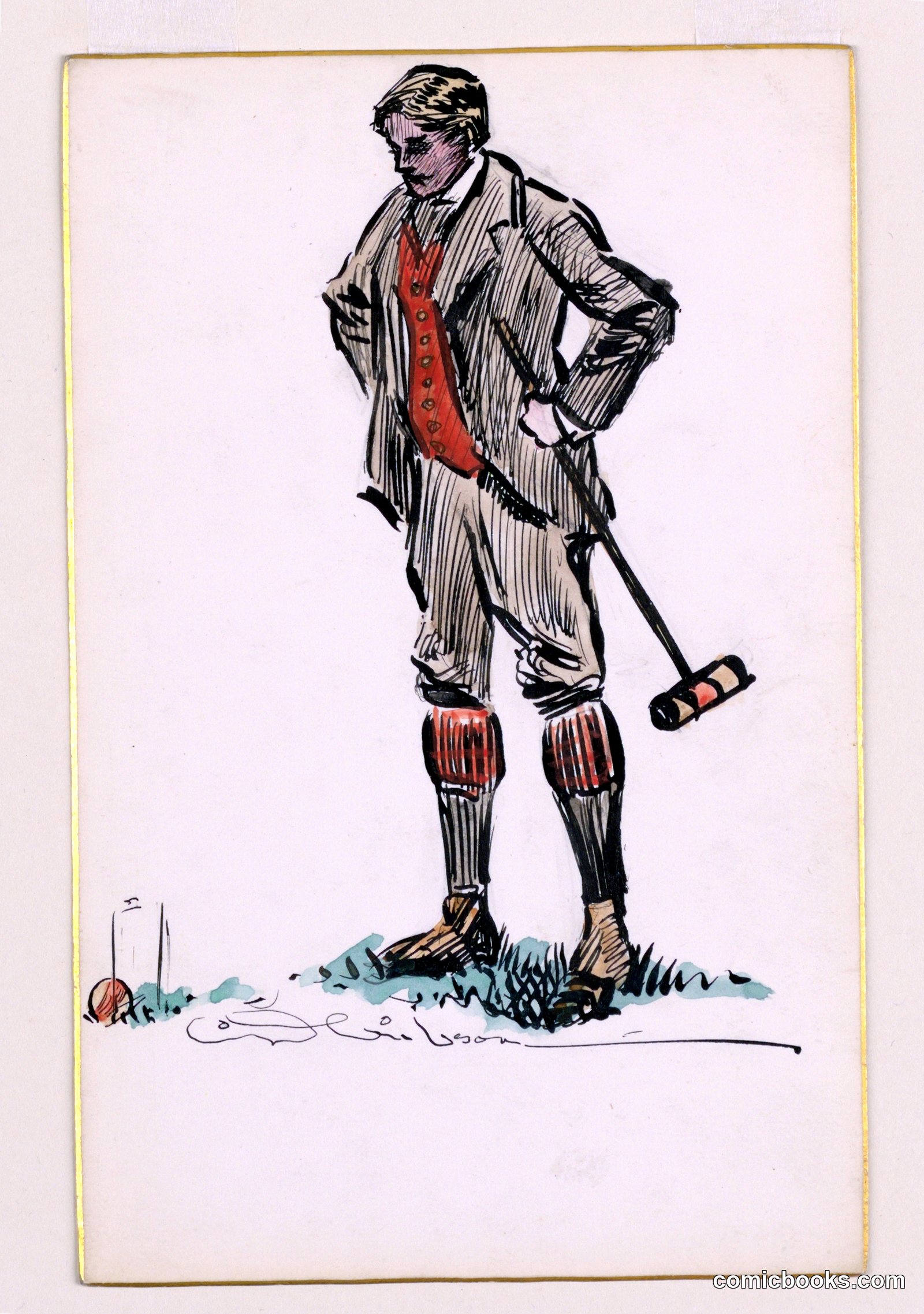 Young Man at Croquet