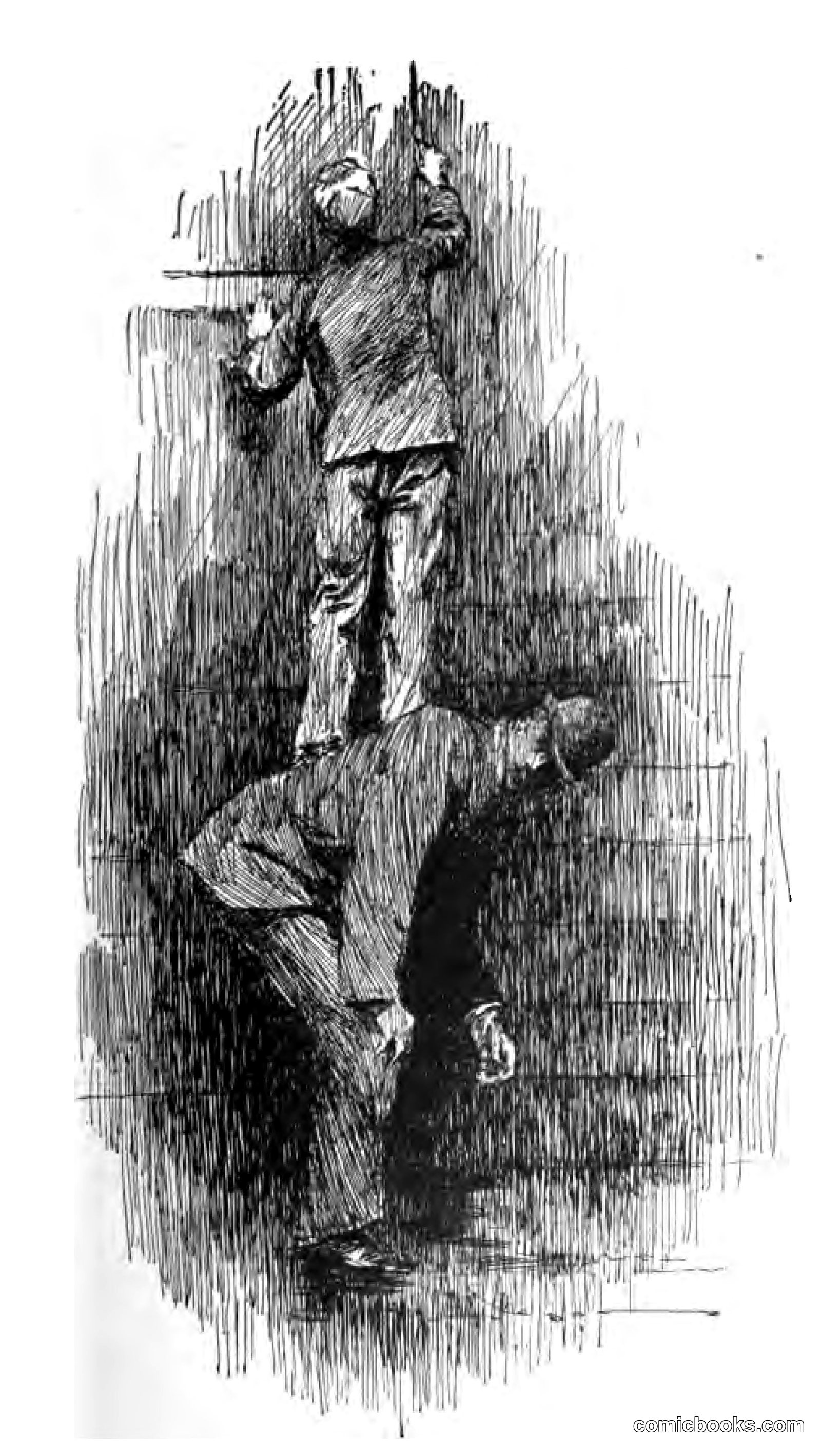 "Gallegher Stood Upon His Shoulders" — Illustration for *Gallegher and Other Stories*