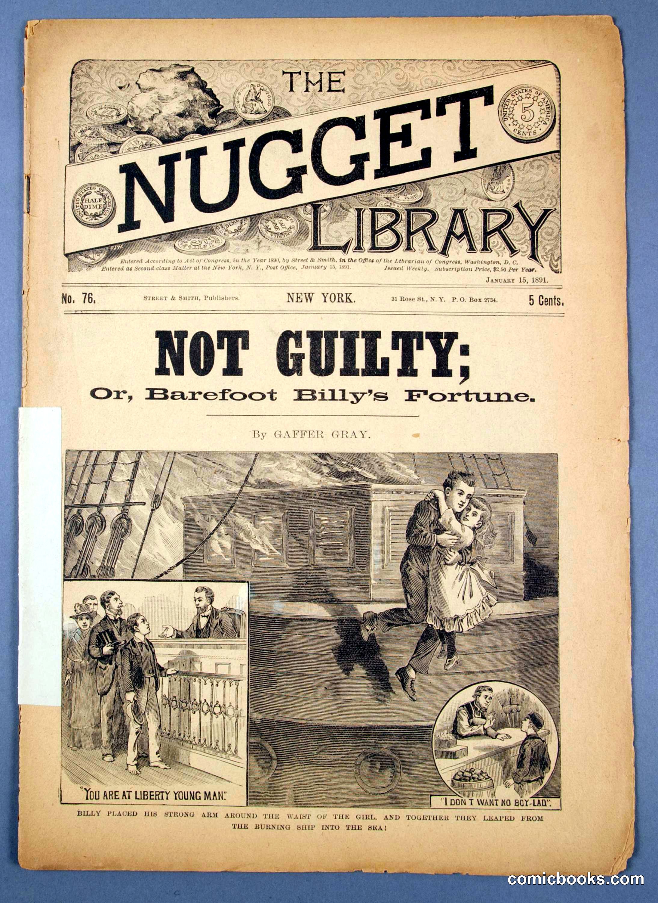 Not Guilty; or, Barefoot Billy's Fortune