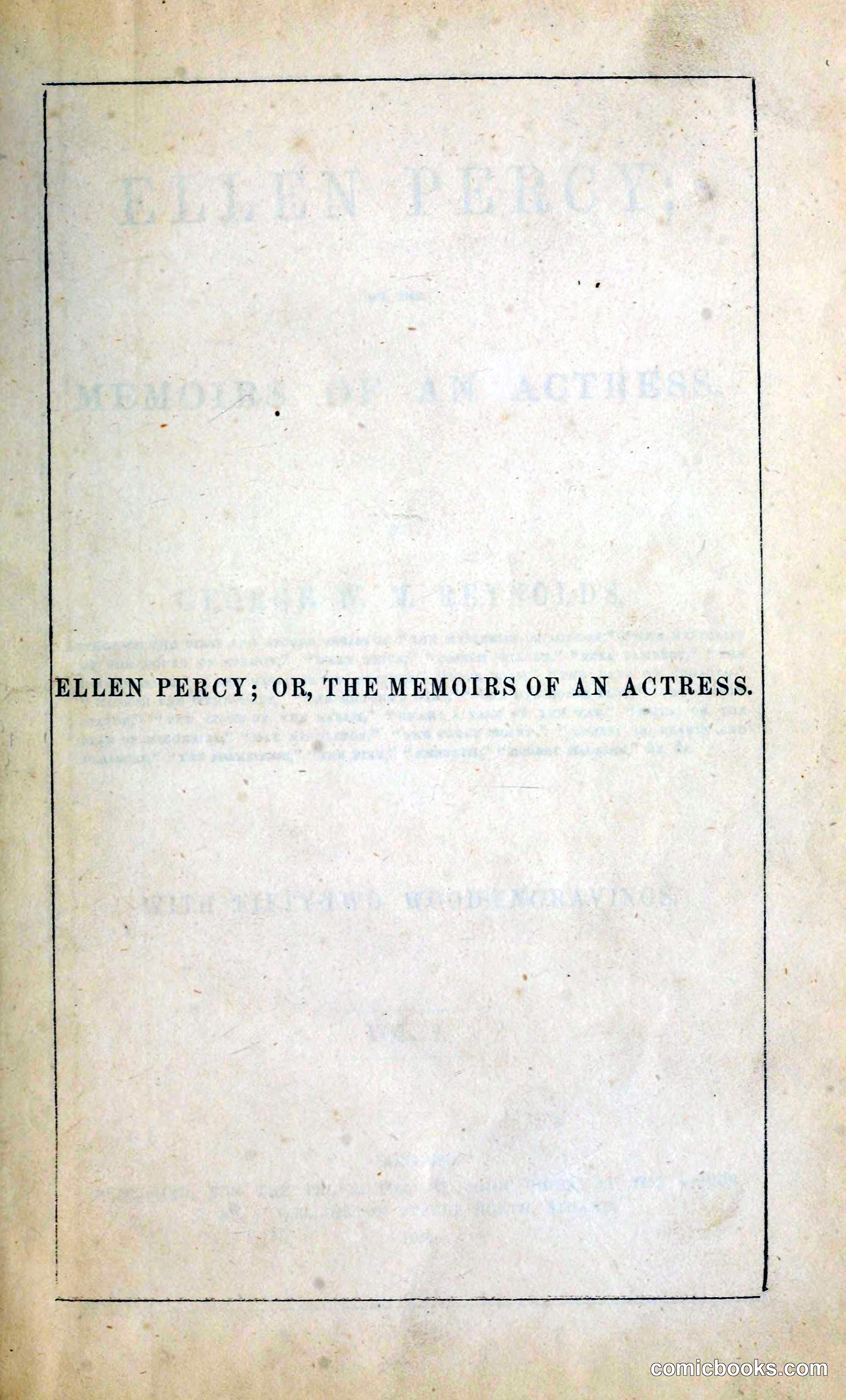 Ellen Percy; or, The Memoirs of an Actress