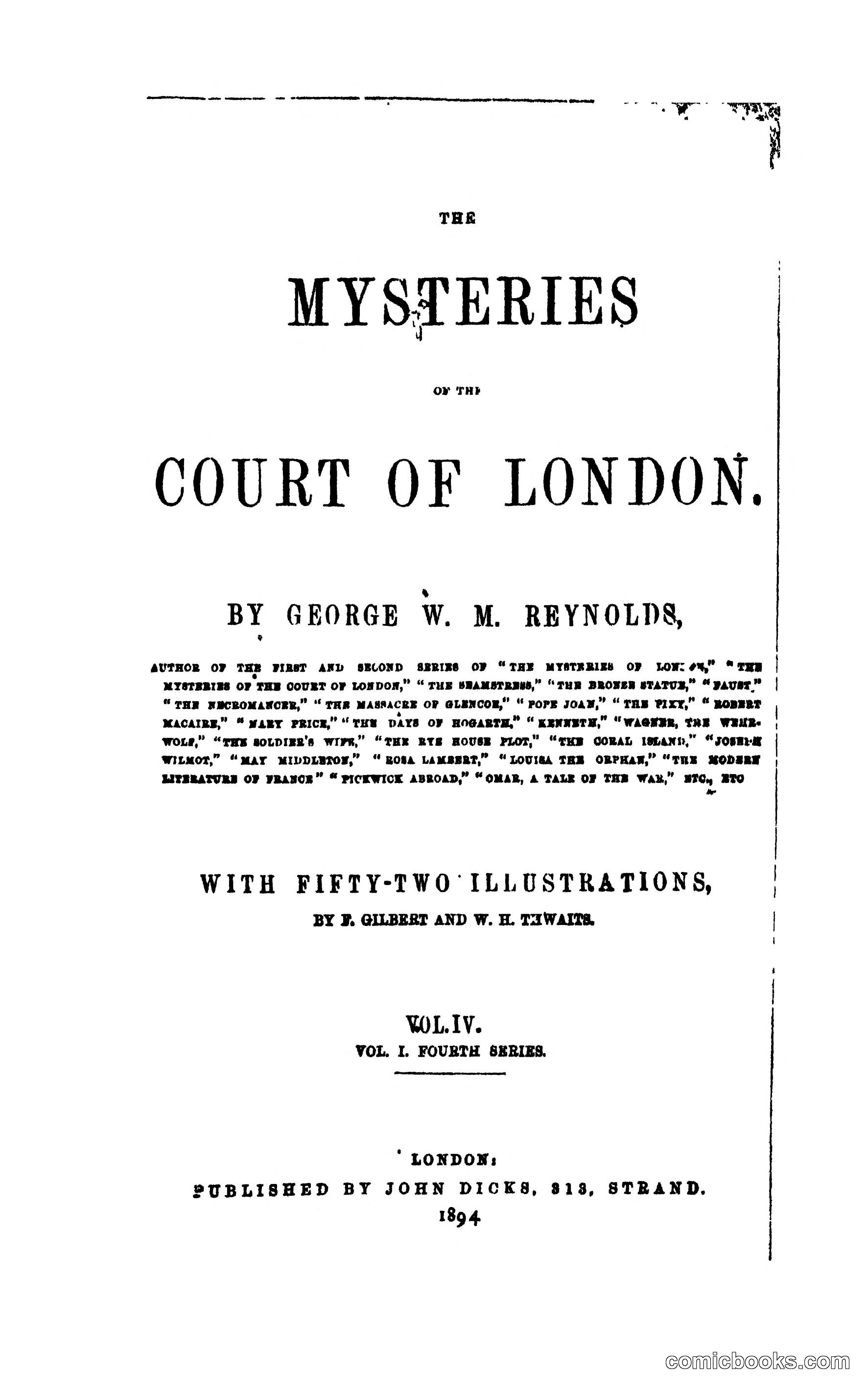 The Mysteries of the Court of London Vol. 4
