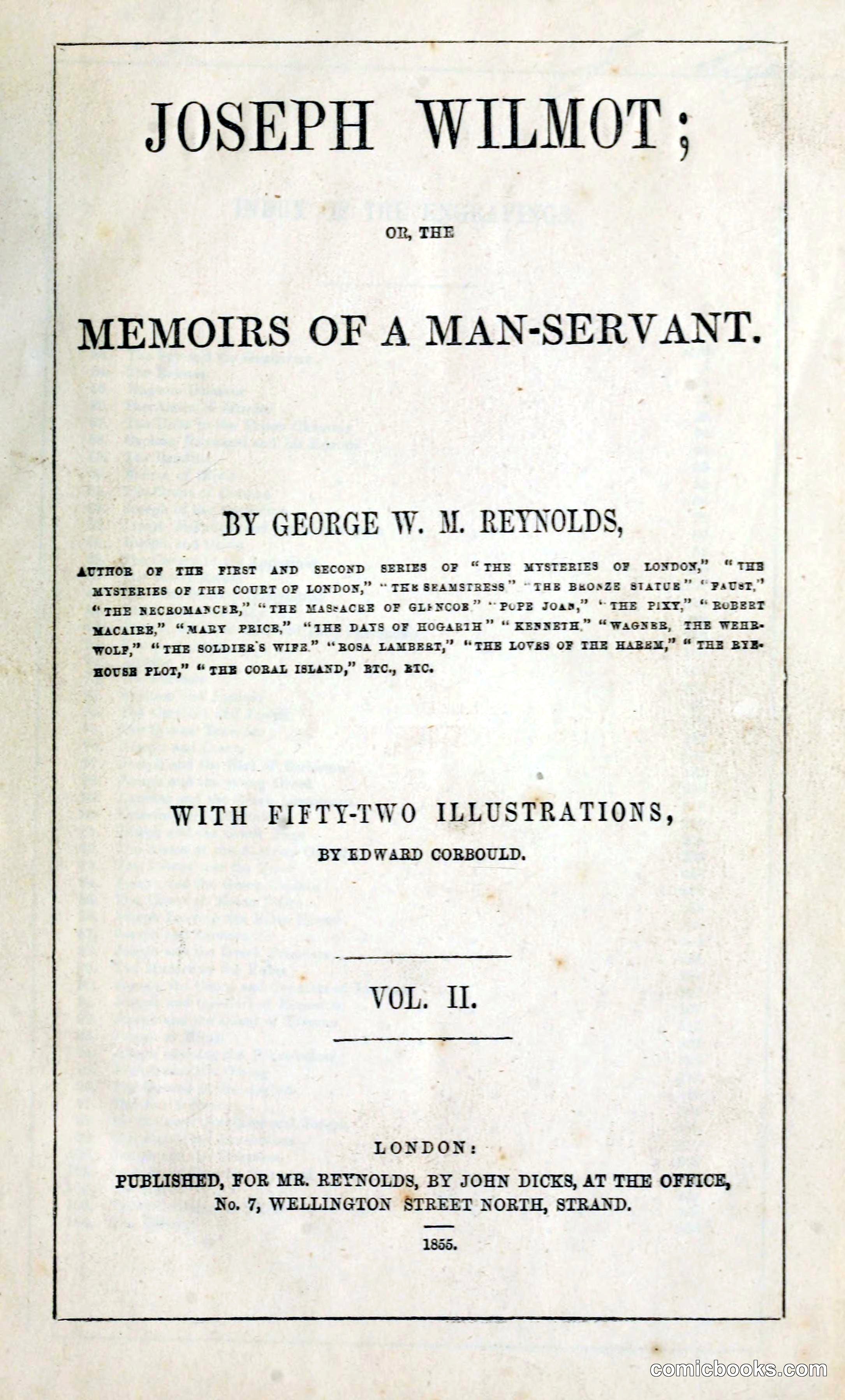 Joseph Wilmot, or, The Memoirs of a Man-Servant