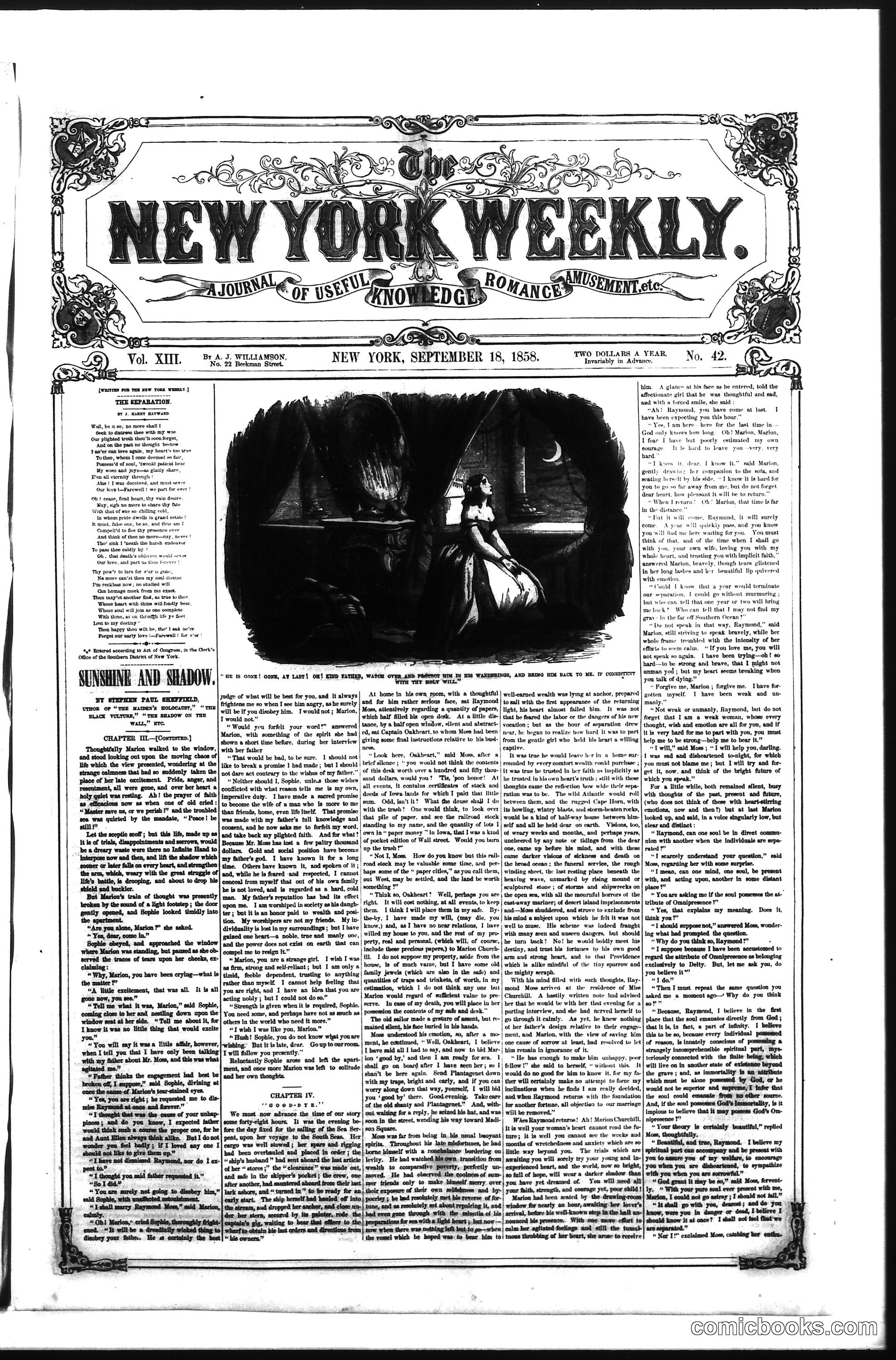 The New York Weekly, Vol. XIII, No. 42