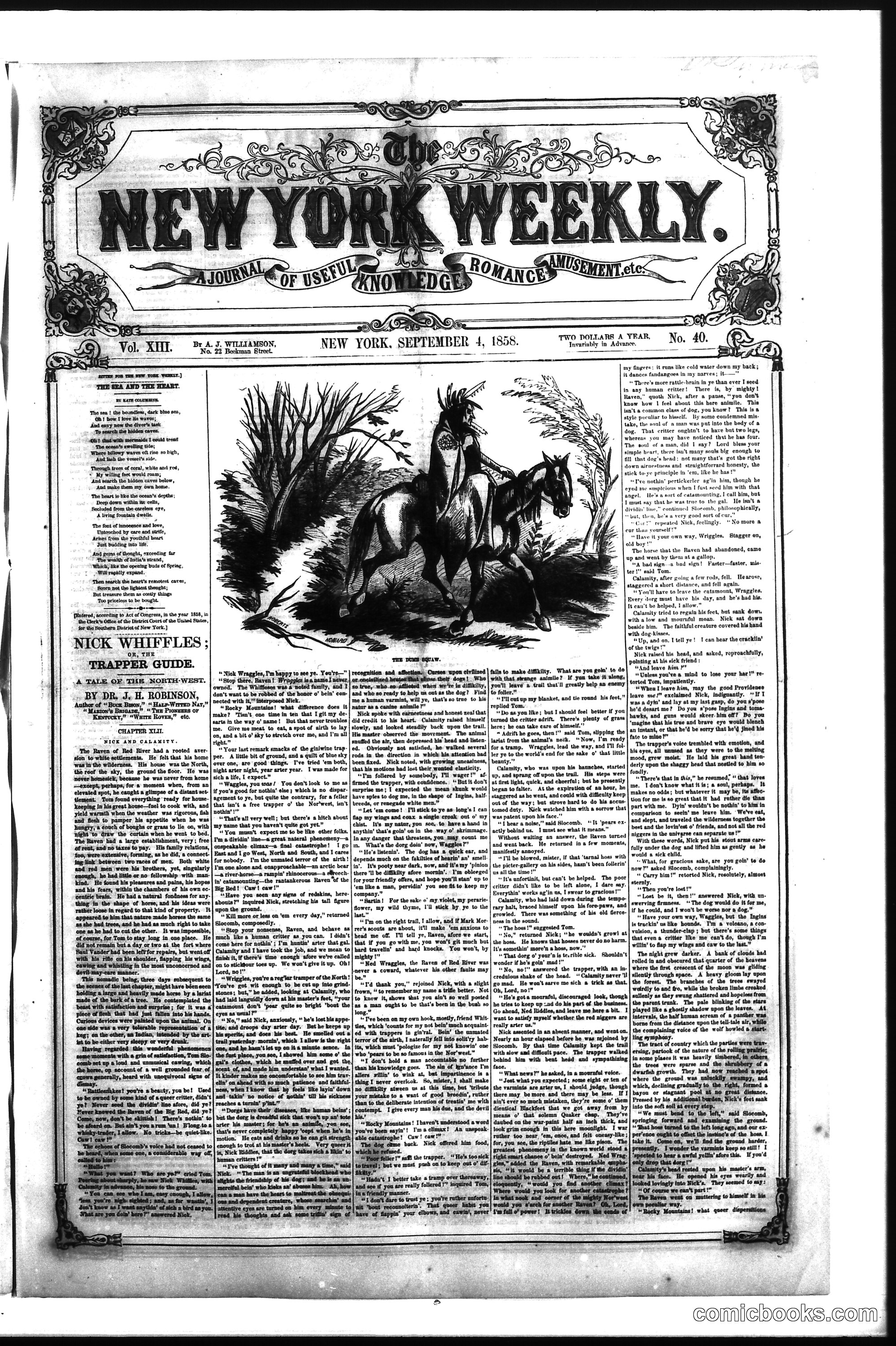 The New York Weekly, Vol. XIII, No. 40