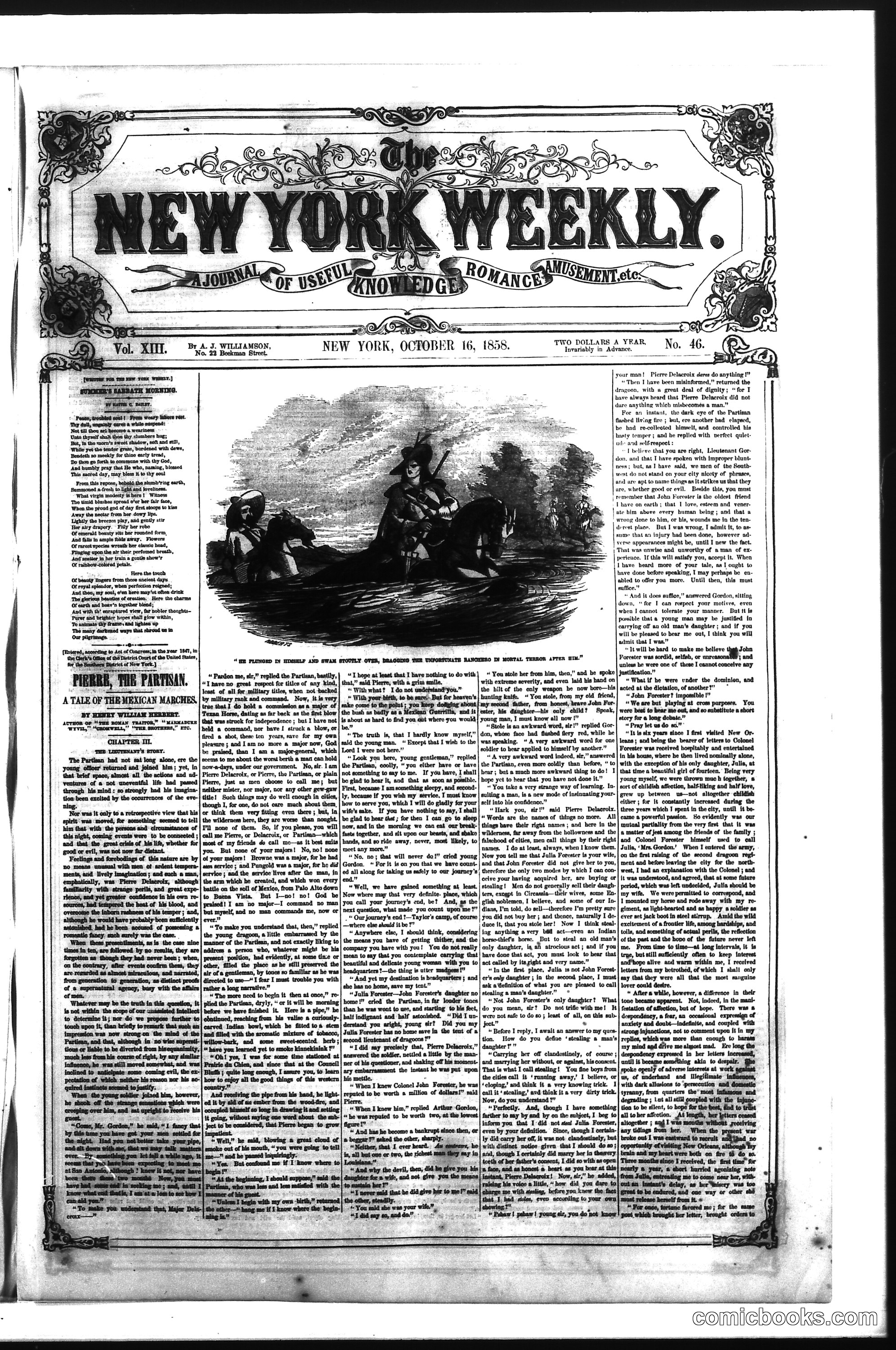 The New York Weekly, Vol. XIII, No. 46