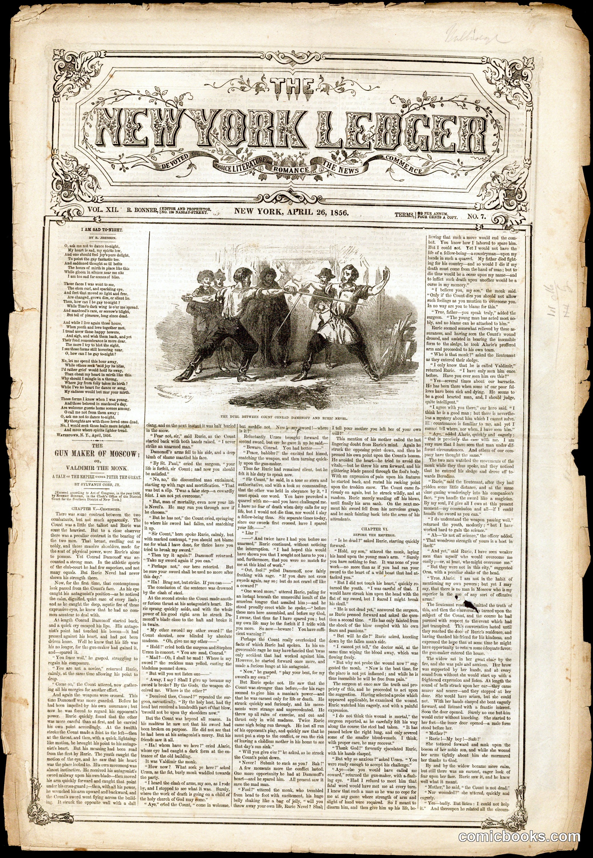 The New York Ledger, Vol. XII, No. 7