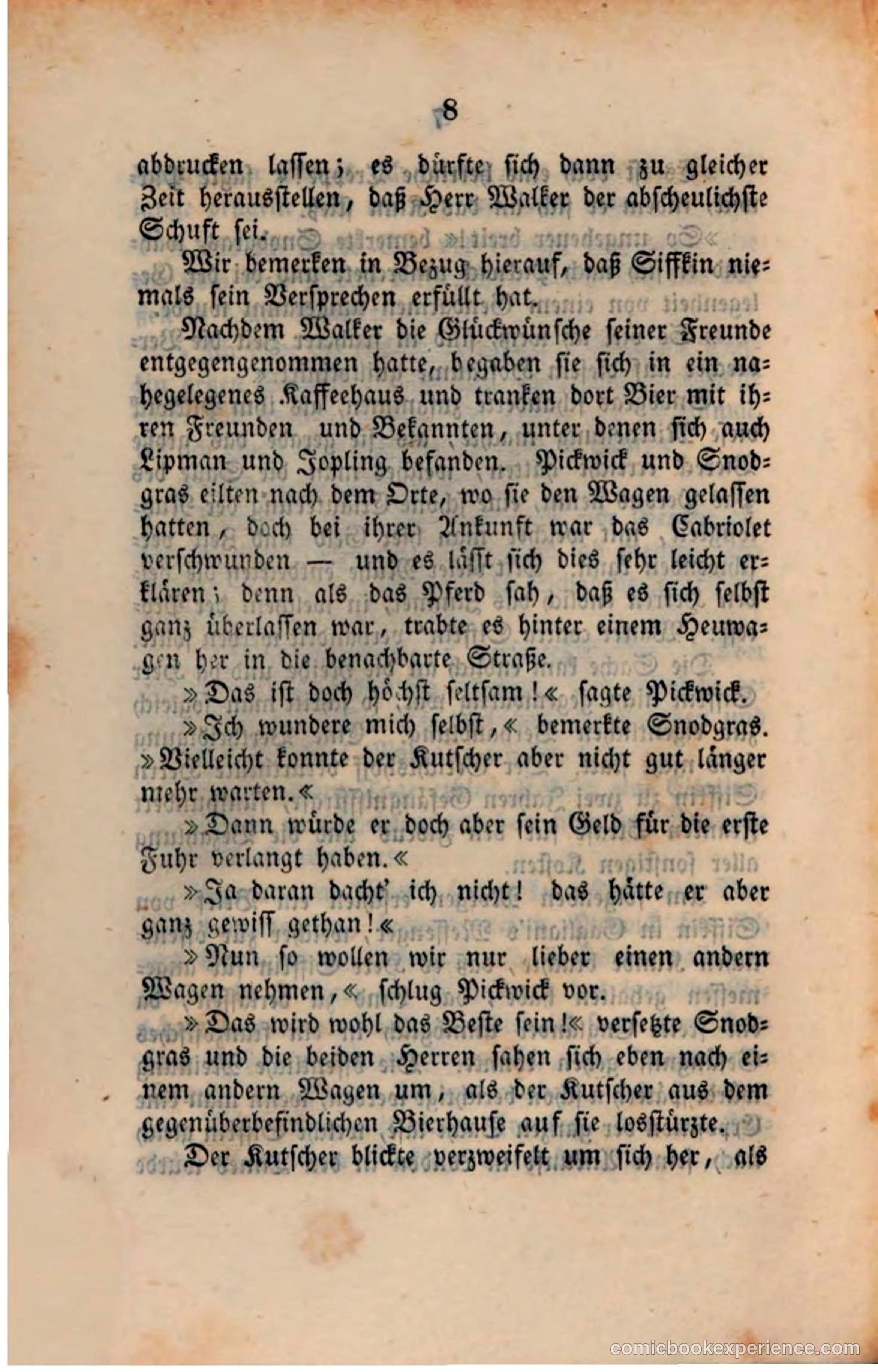 Pickwick in der Fremde (Pickwick Abroad) — page 10 of 281