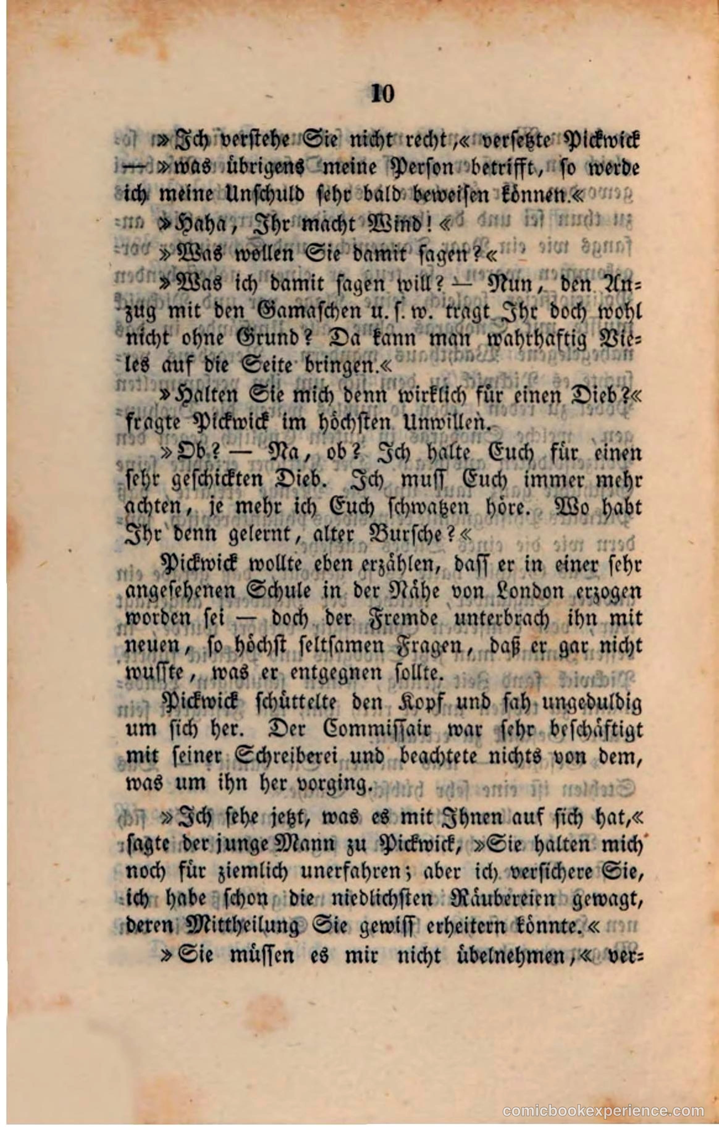Pickwick in der Fremde (Pickwick Abroad) — page 12 of 281