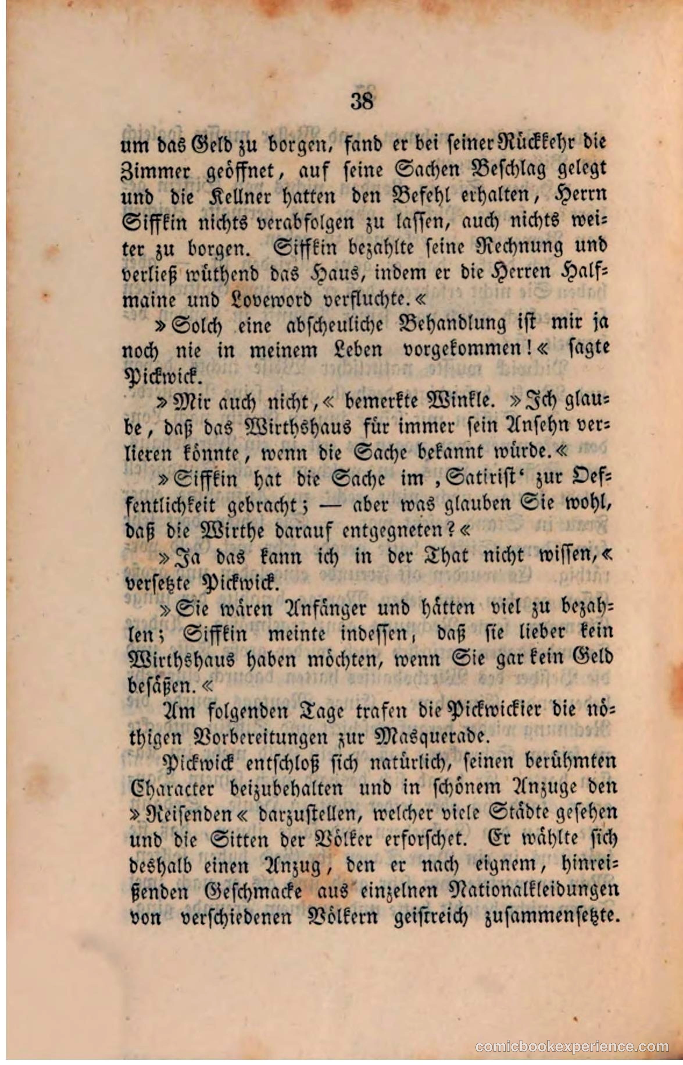 Pickwick in der Fremde (Pickwick Abroad) — page 40 of 281