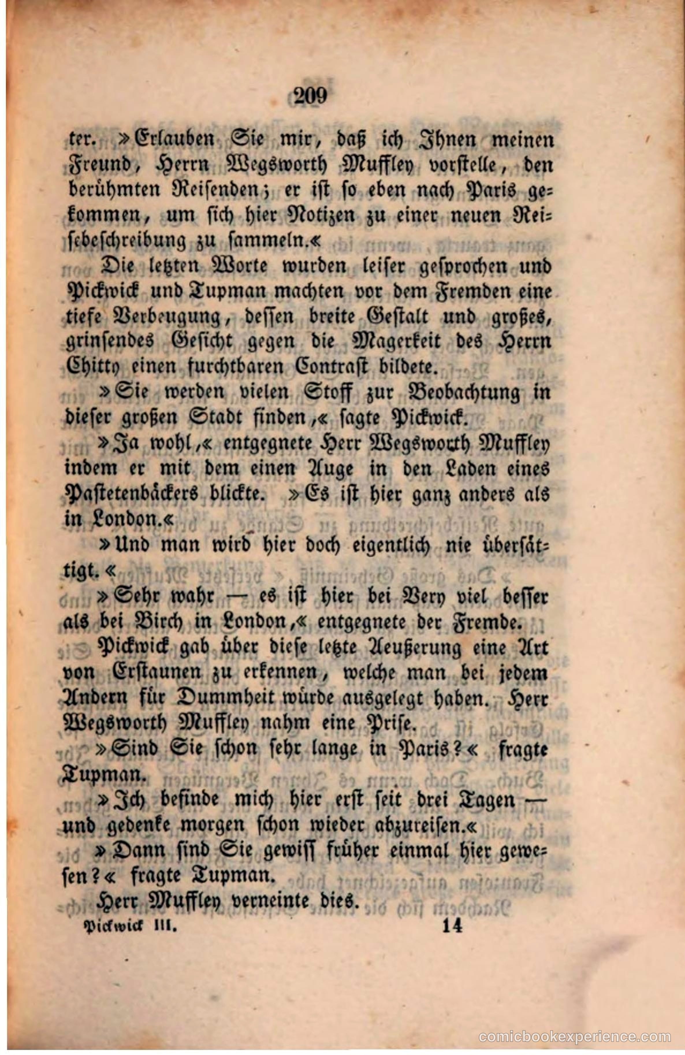 Pickwick in der Fremde (Pickwick Abroad) — page 215 of 281