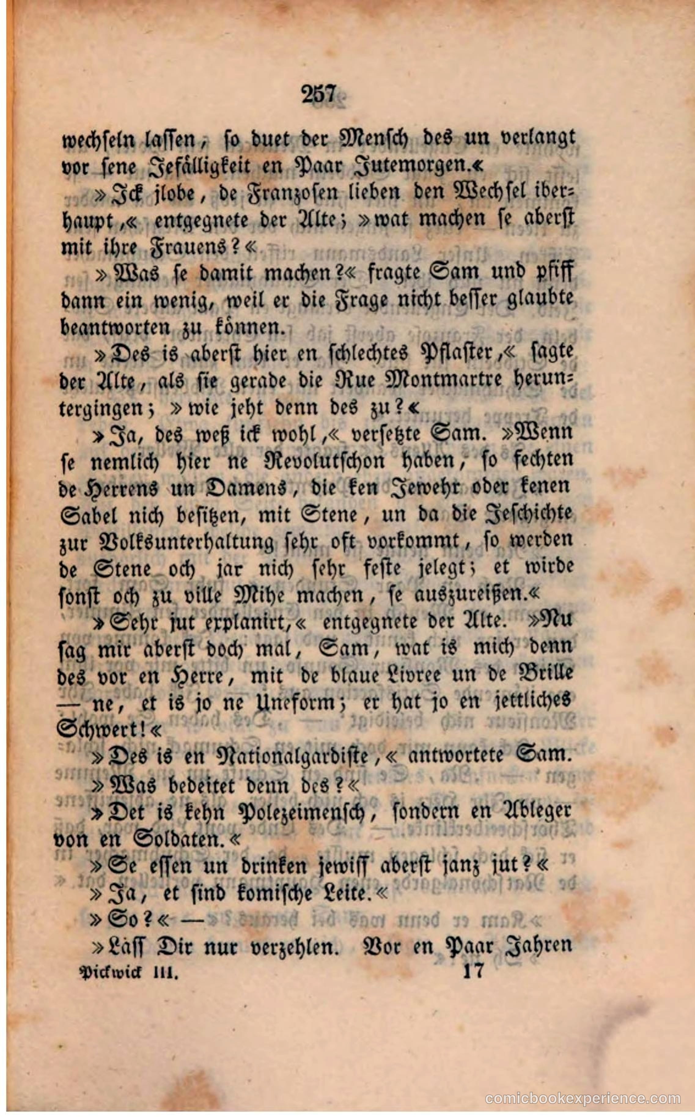 Pickwick in der Fremde (Pickwick Abroad) — page 265 of 281