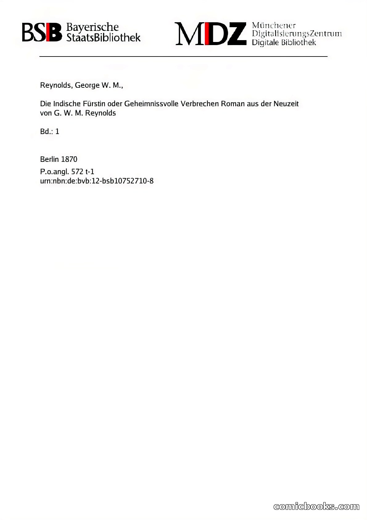 Die Indische Fürstin oder Geheimnissvolle Verbrechen — page 391 of 386