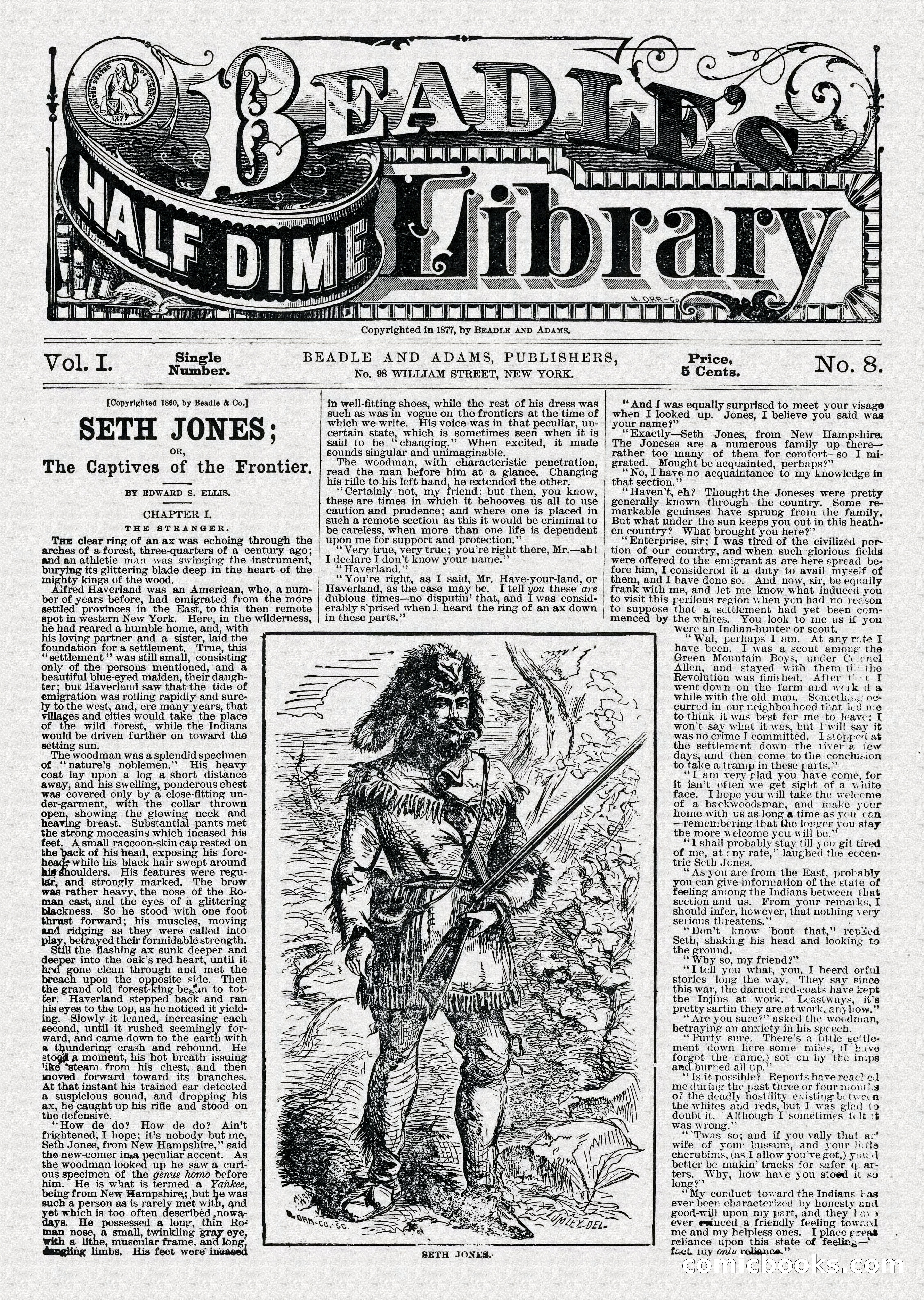 Beadle's Half Dime Library: Seth Jones; or, The Captives of the Frontier