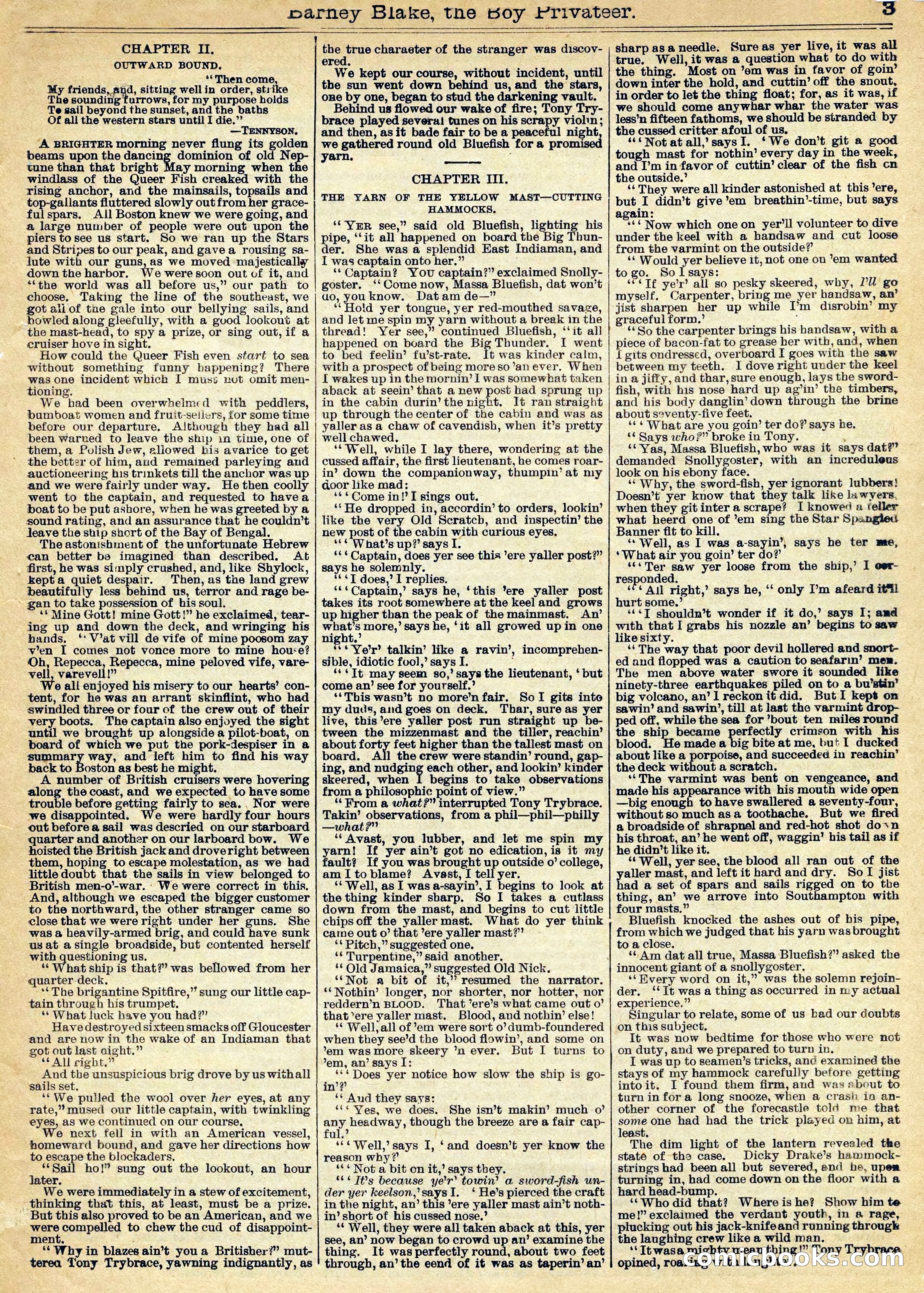 Beadle's Half Dime Library: Barney Blake, the Boy Privateer — page 3 of 16