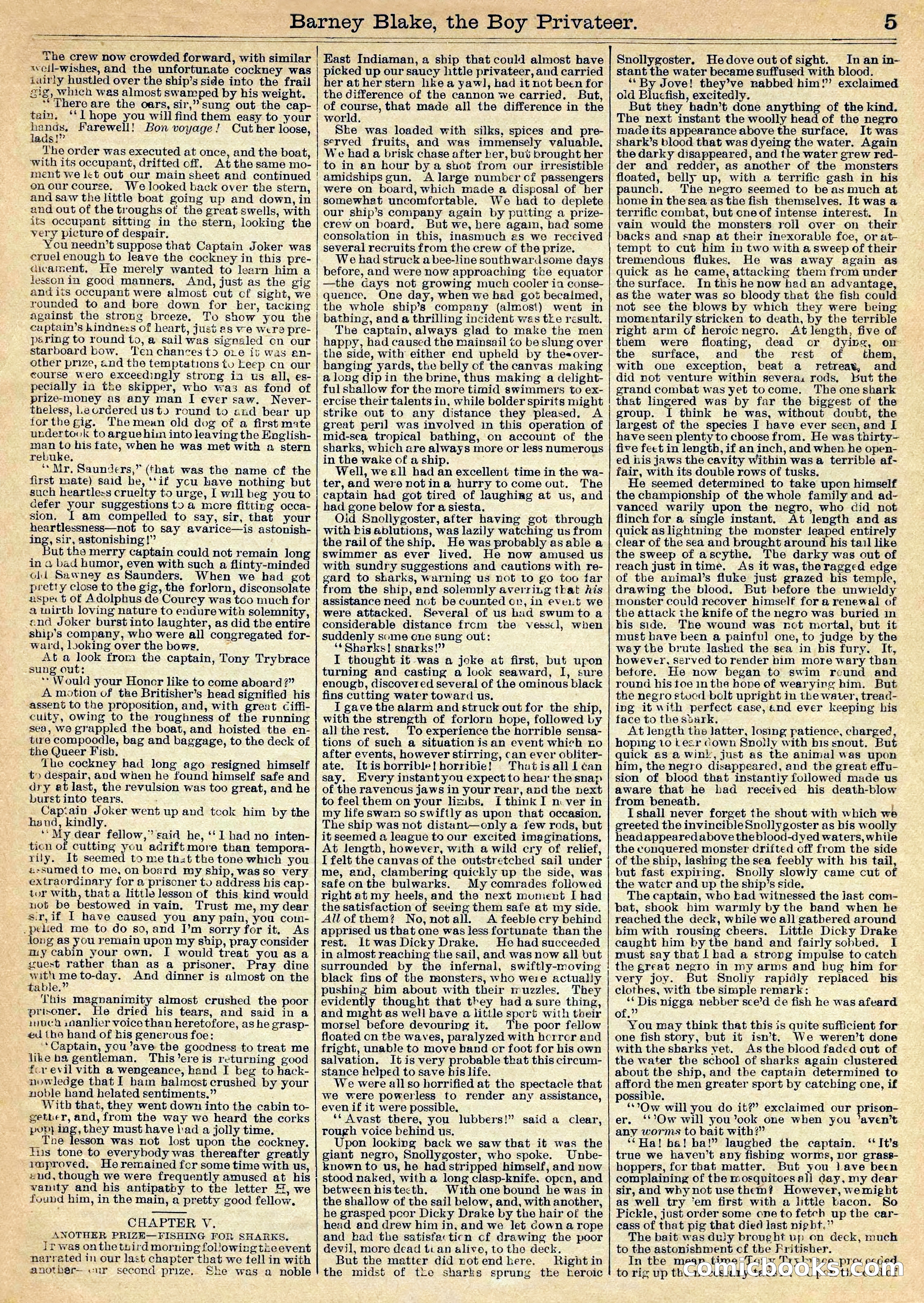 Beadle's Half Dime Library: Barney Blake, the Boy Privateer — page 5 of 16