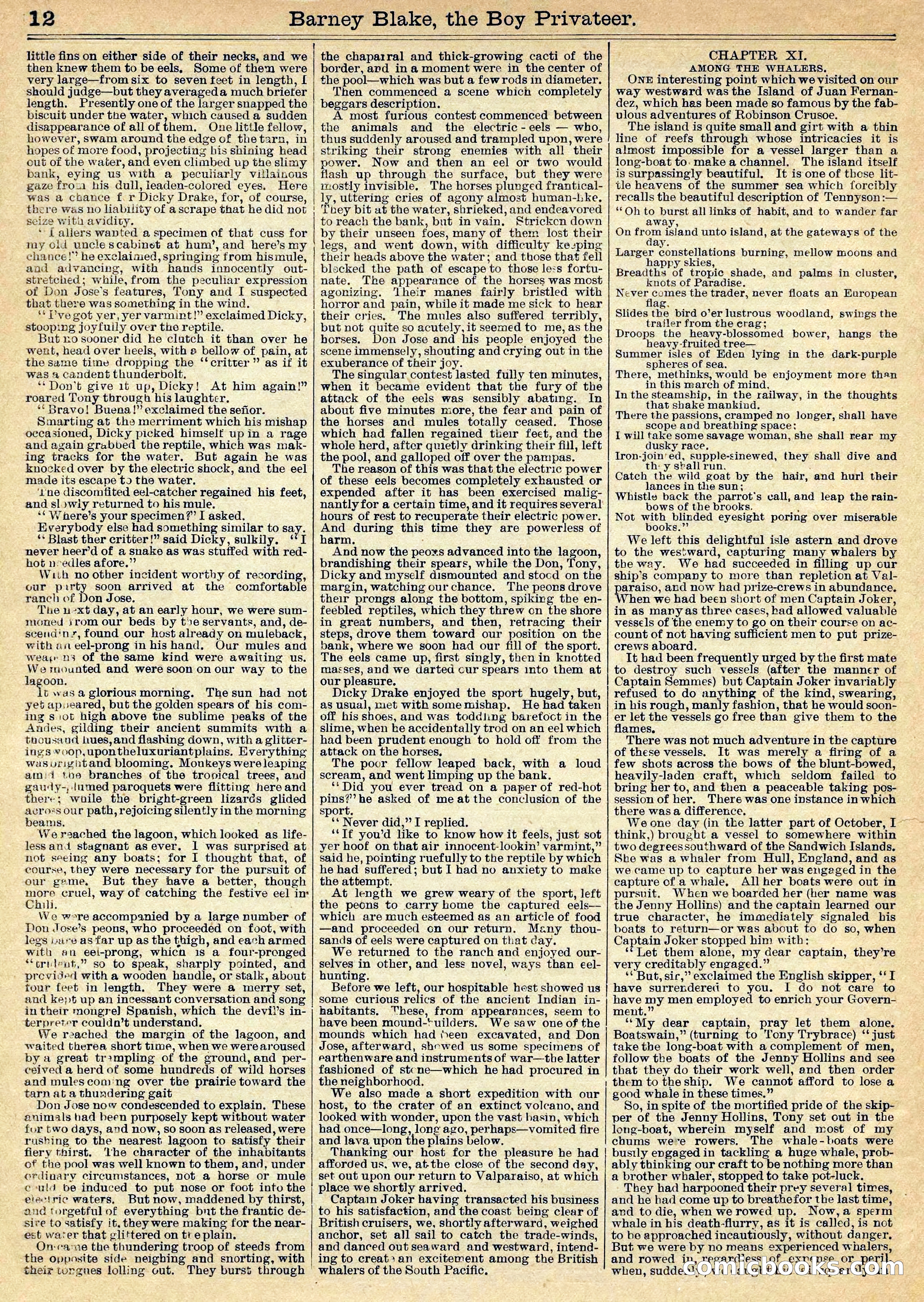 Beadle's Half Dime Library: Barney Blake, the Boy Privateer — page 12 of 16
