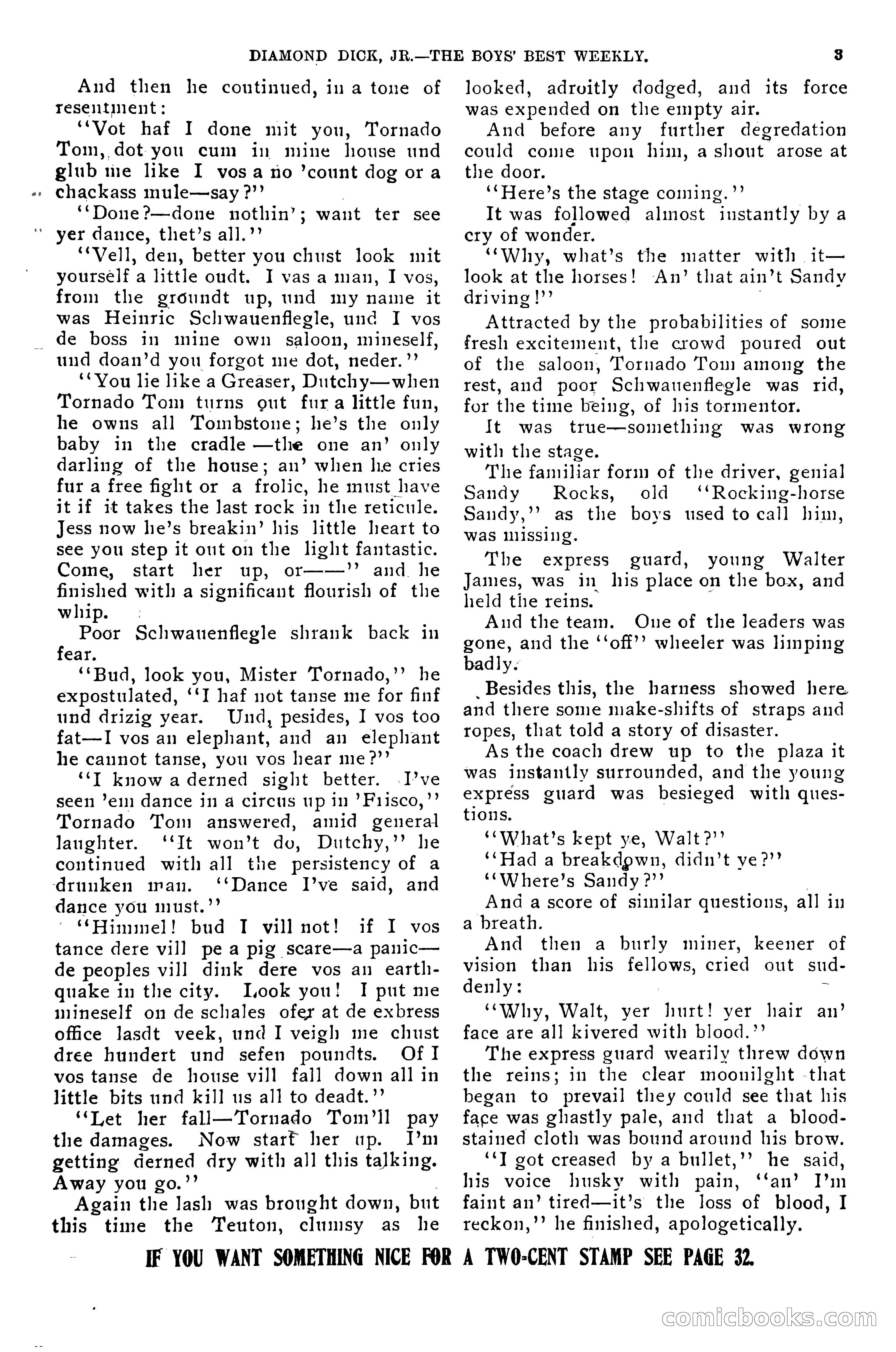 Dashing Diamond Dick, or, The Tigers of Tombstone — page 7 of 38