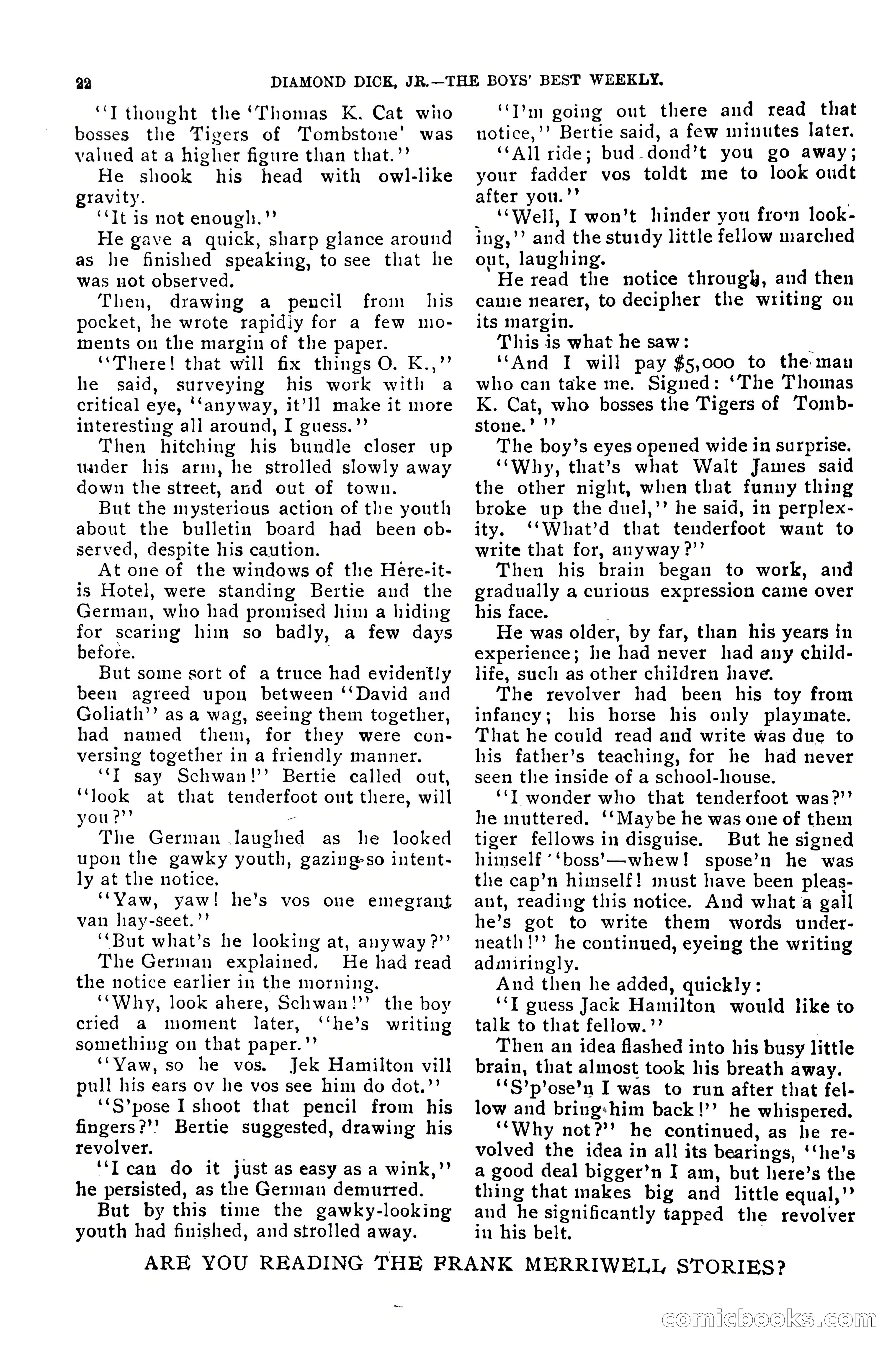 Dashing Diamond Dick, or, The Tigers of Tombstone — page 26 of 38