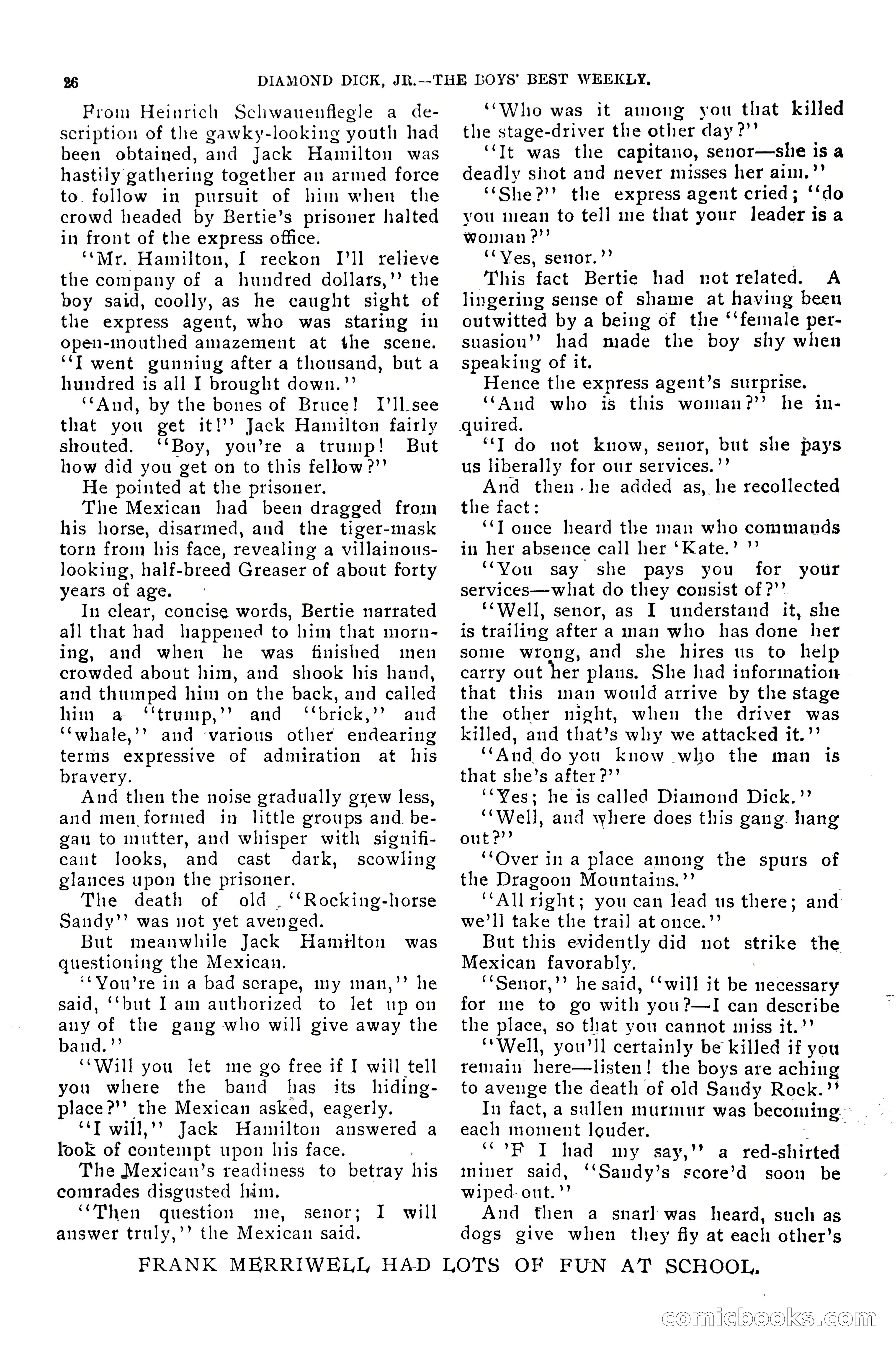 Dashing Diamond Dick, or, The Tigers of Tombstone — page 30 of 38