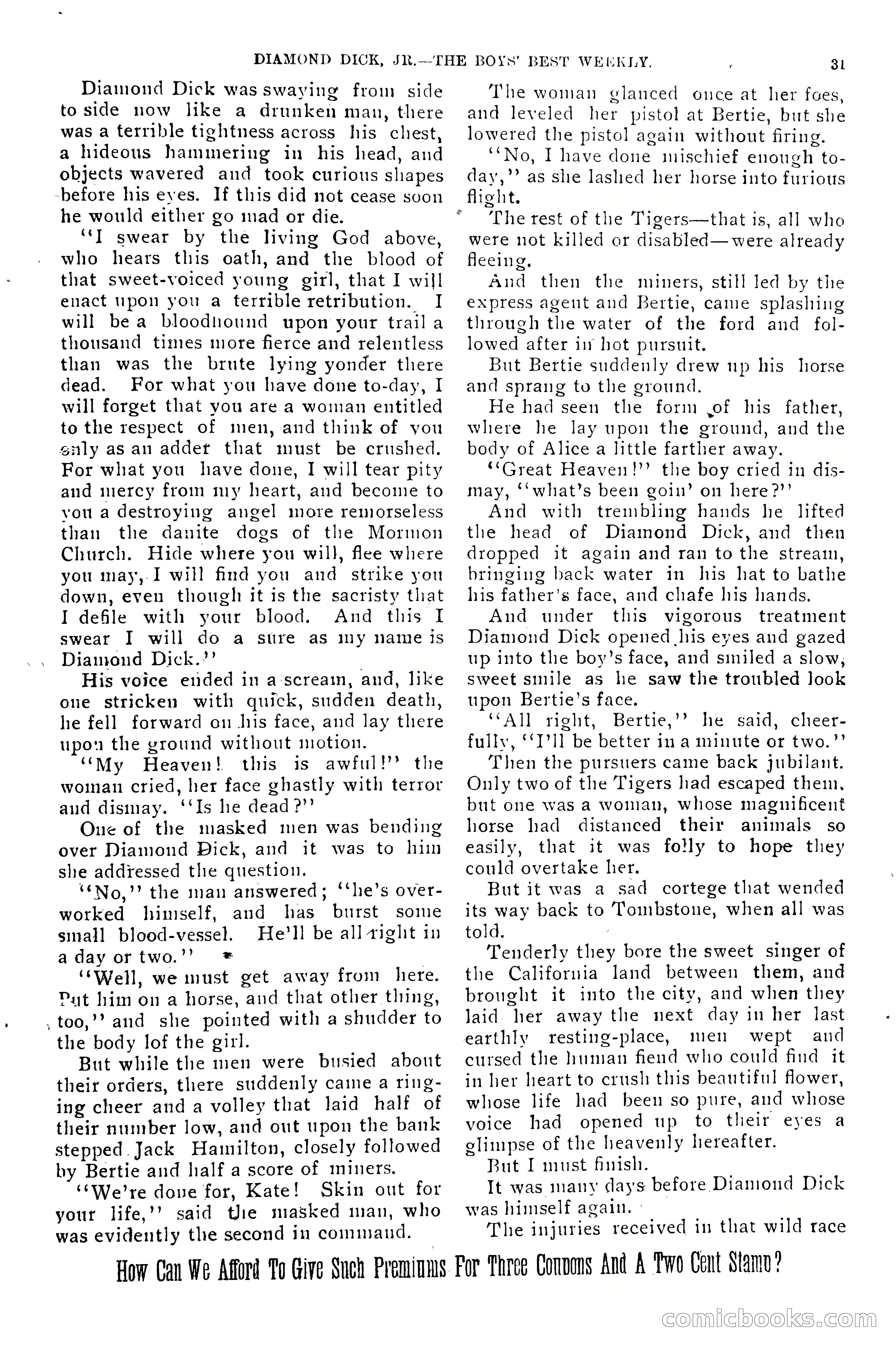 Dashing Diamond Dick, or, The Tigers of Tombstone — page 35 of 38