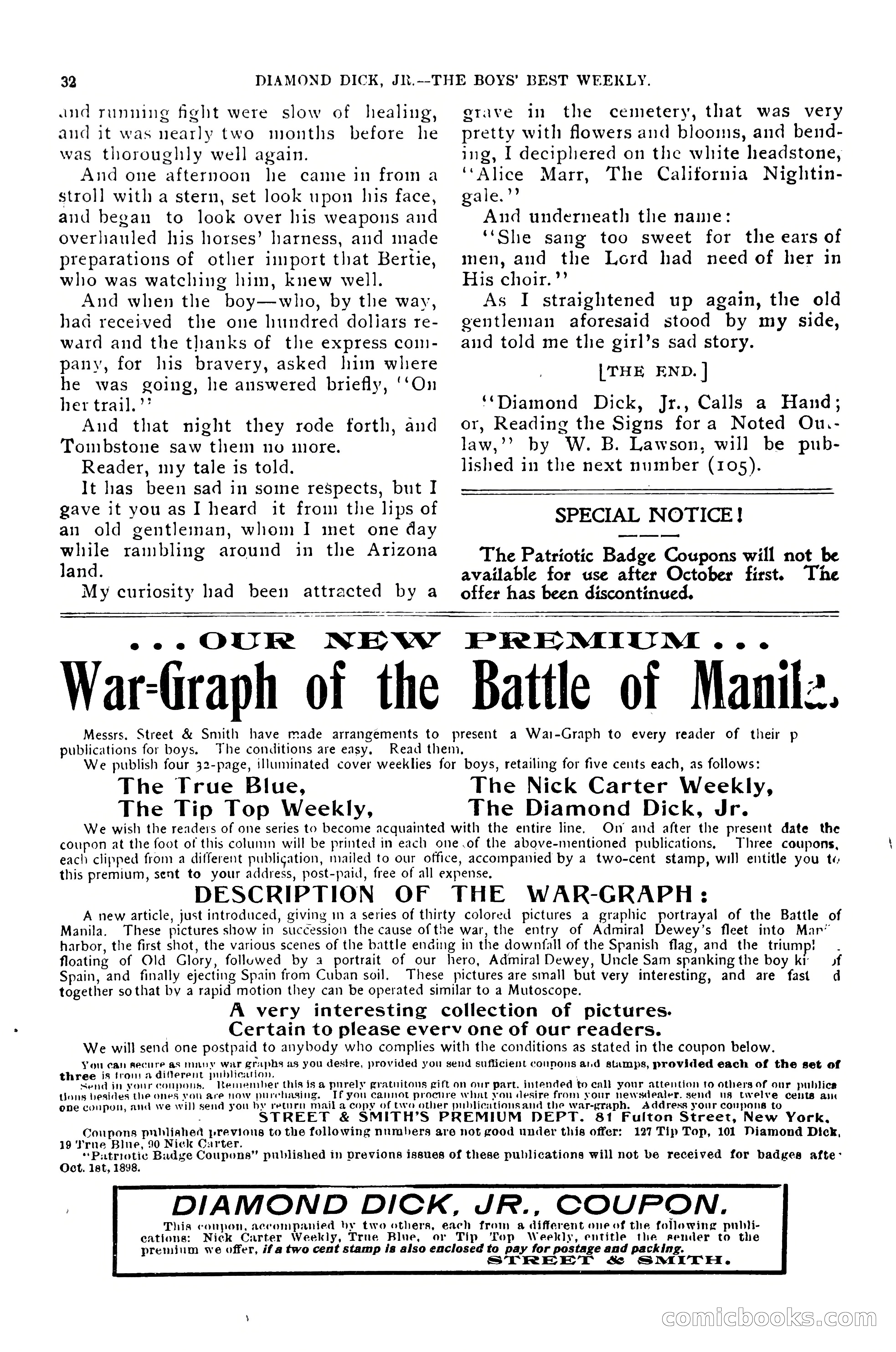 Dashing Diamond Dick, or, The Tigers of Tombstone — page 36 of 38