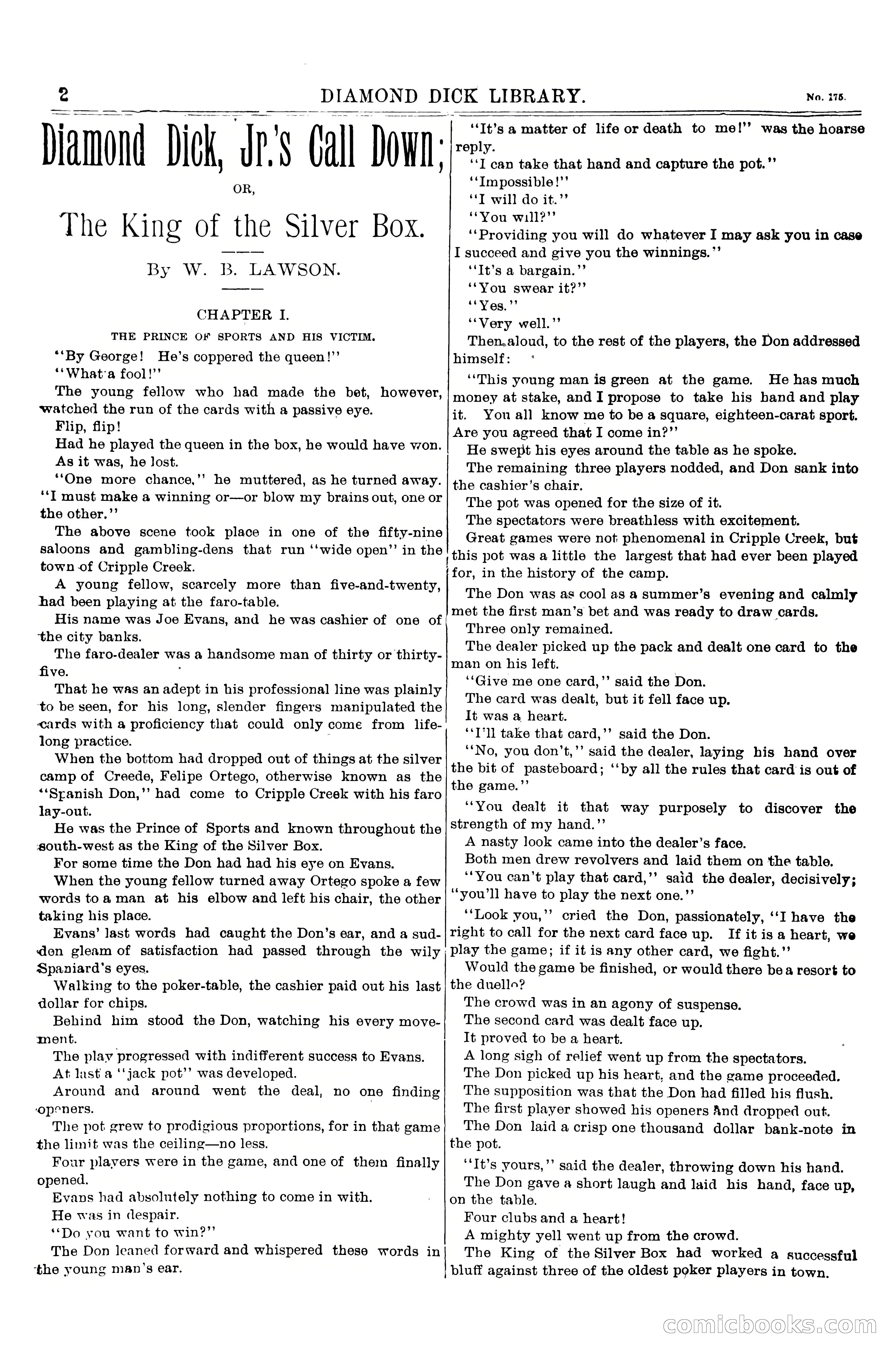 Diamond Dick, Jr.'s Call Down; or, The King of the Silver Box — page 4 of 18