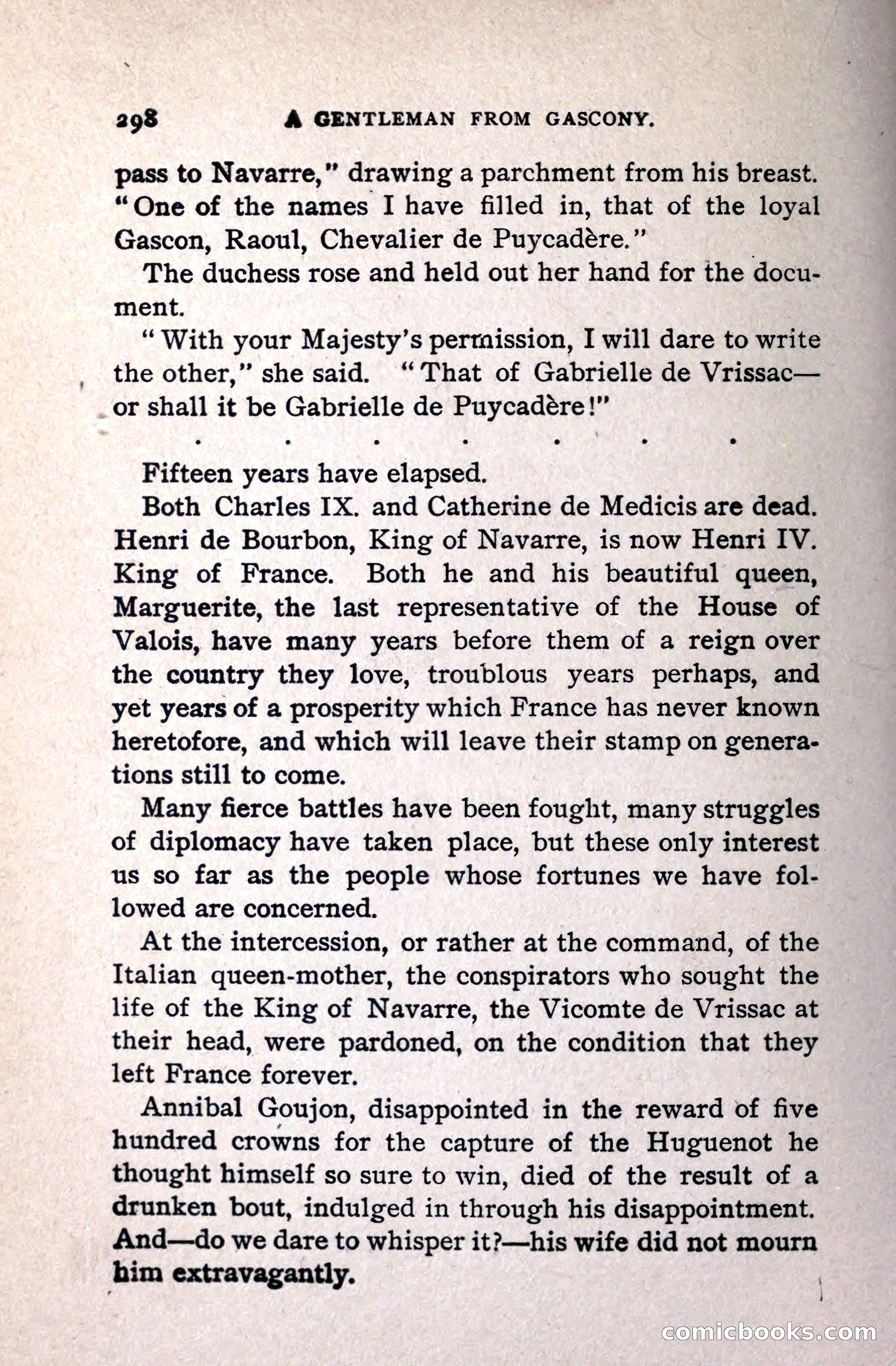 A Gentleman from Gascony: A Romance of the Huguenots — page 302 of 313